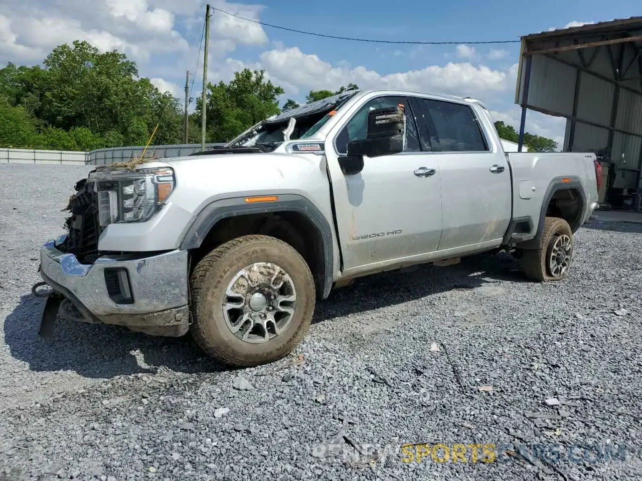 1 Photograph of a damaged car 1GT49NEY7MF283079 GMC SIERRA 2021