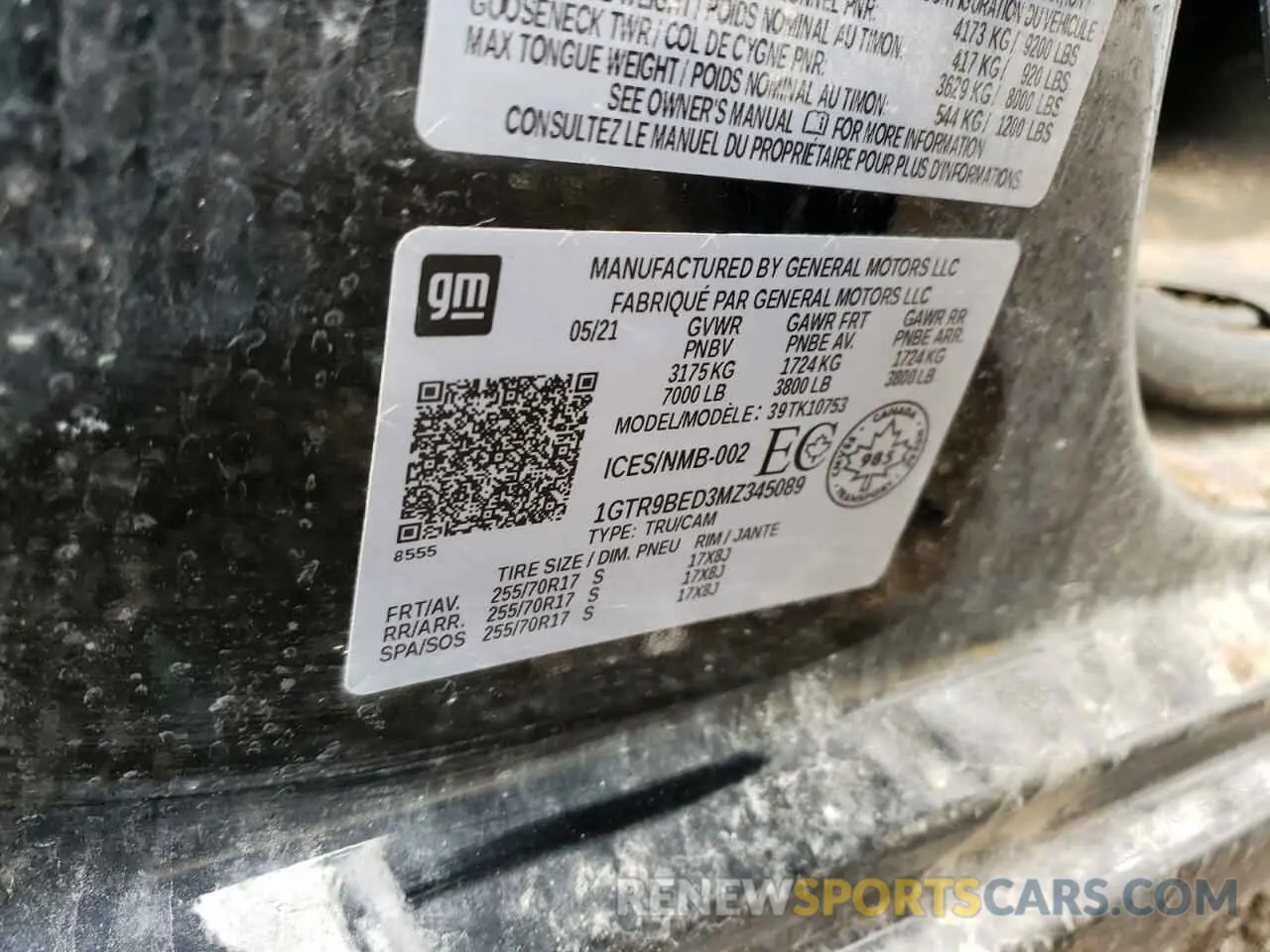 13 Фотография поврежденного автомобиля 1GTR9BED3MZ345089 GMC SIERRA 2021