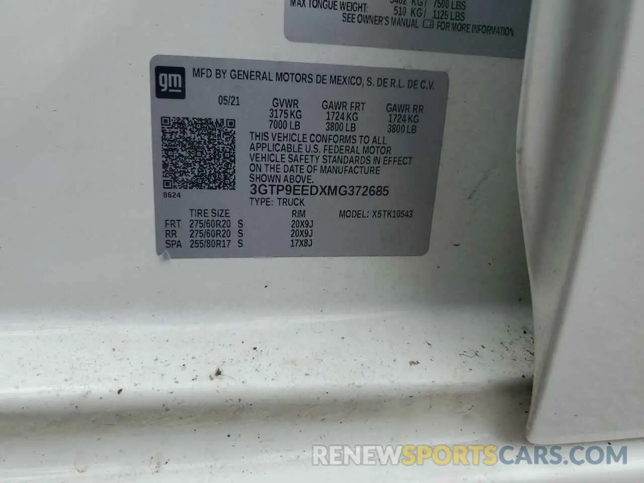 12 Фотография поврежденного автомобиля 3GTP9EEDXMG372685 GMC SIERRA 2021