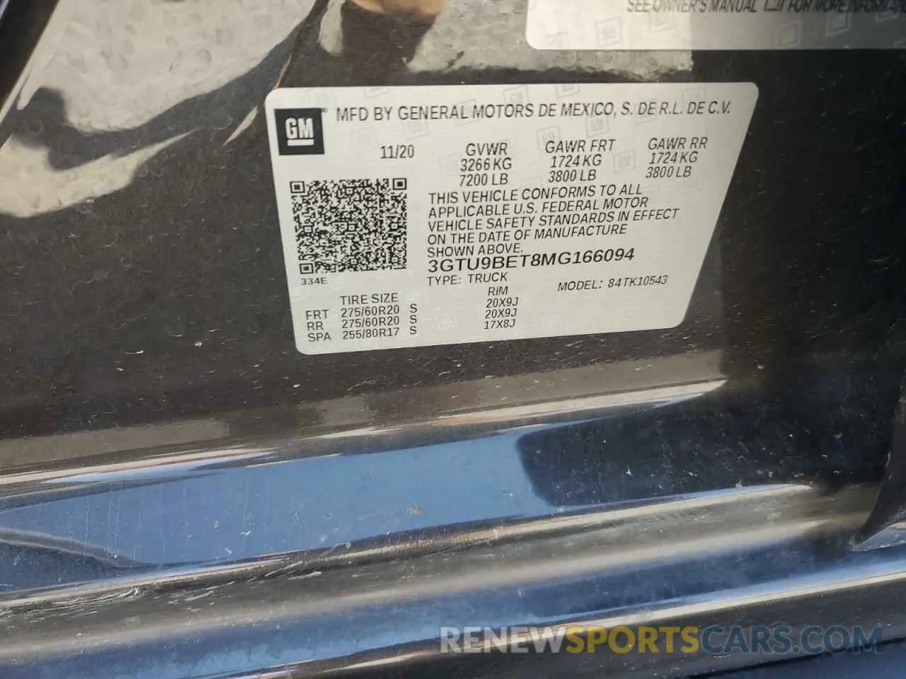12 Фотография поврежденного автомобиля 3GTU9BET8MG166094 GMC SIERRA 2021