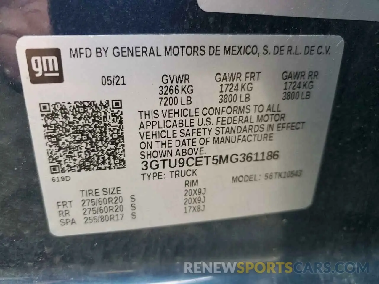 13 Фотография поврежденного автомобиля 3GTU9CET5MG361186 GMC SIERRA 2021
