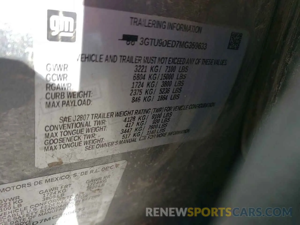 15 Фотография поврежденного автомобиля 3GTU9DED7MG359633 GMC SIERRA 2021