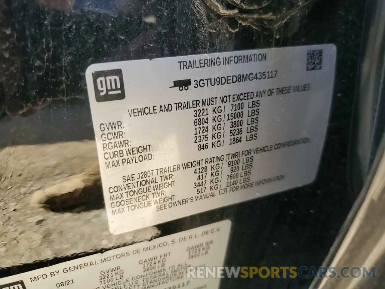12 Photograph of a damaged car 3GTU9DED8MG435117 GMC SIERRA 2021