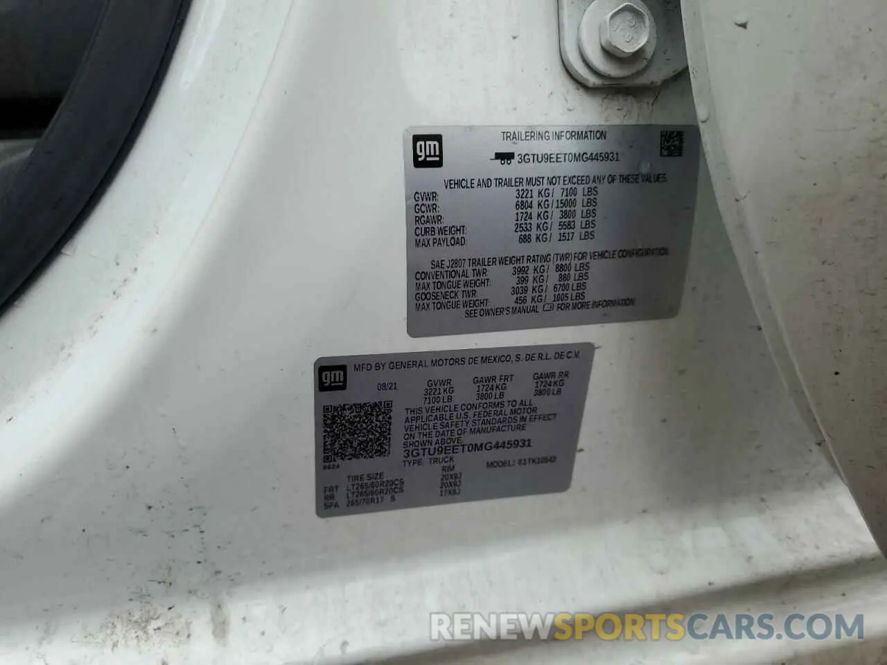 14 Фотография поврежденного автомобиля 3GTU9EET0MG445931 GMC SIERRA 2021
