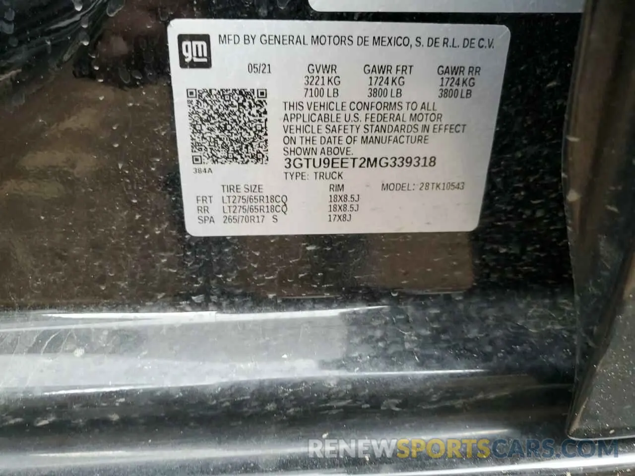 12 Photograph of a damaged car 3GTU9EET2MG339318 GMC SIERRA 2021