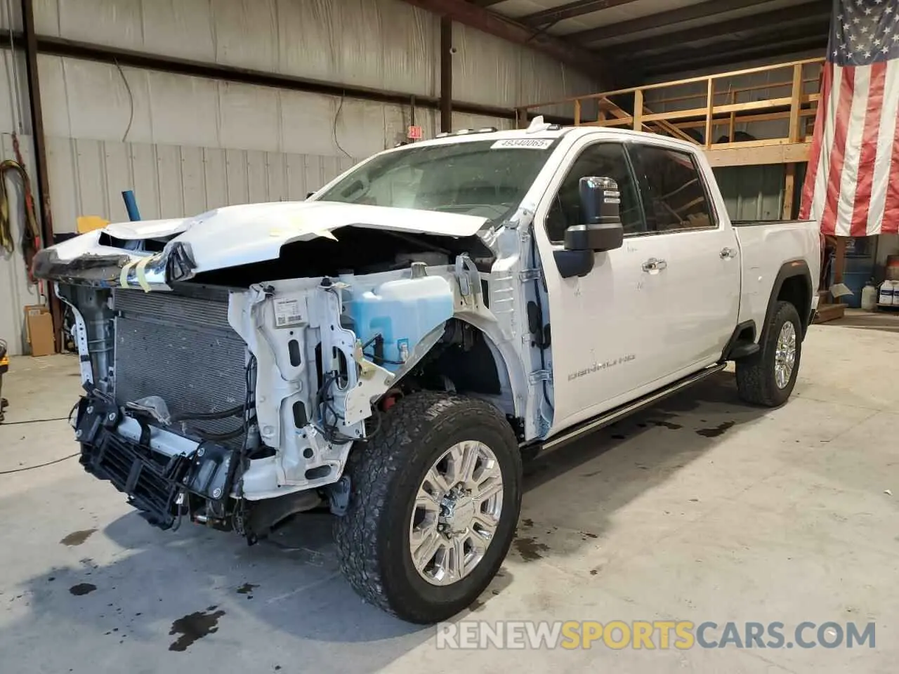 1 Photograph of a damaged car 1GT19RE71NF193199 GMC SIERRA 2022