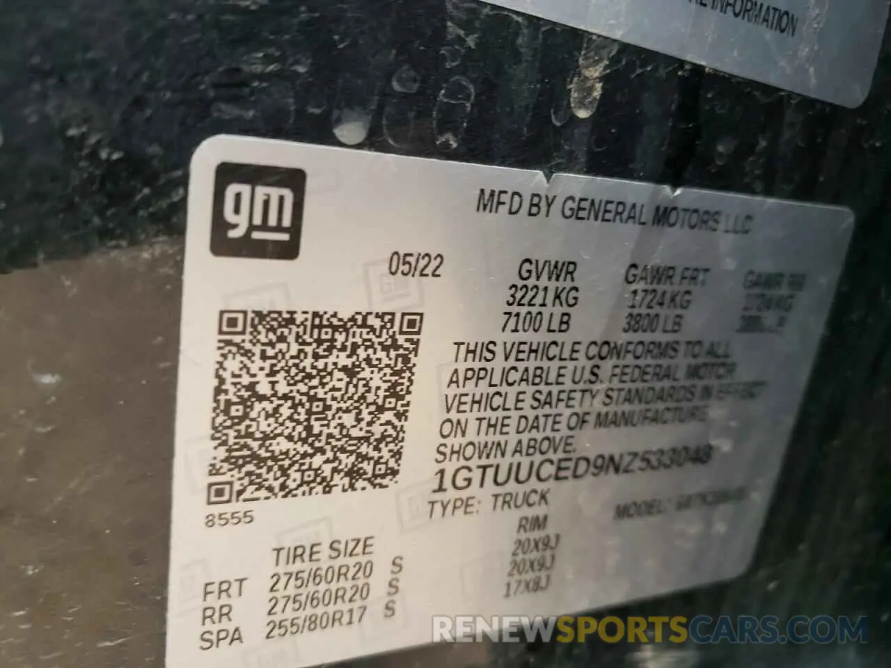 13 Фотография поврежденного автомобиля 1GTUUCED9NZ533048 GMC SIERRA 2022