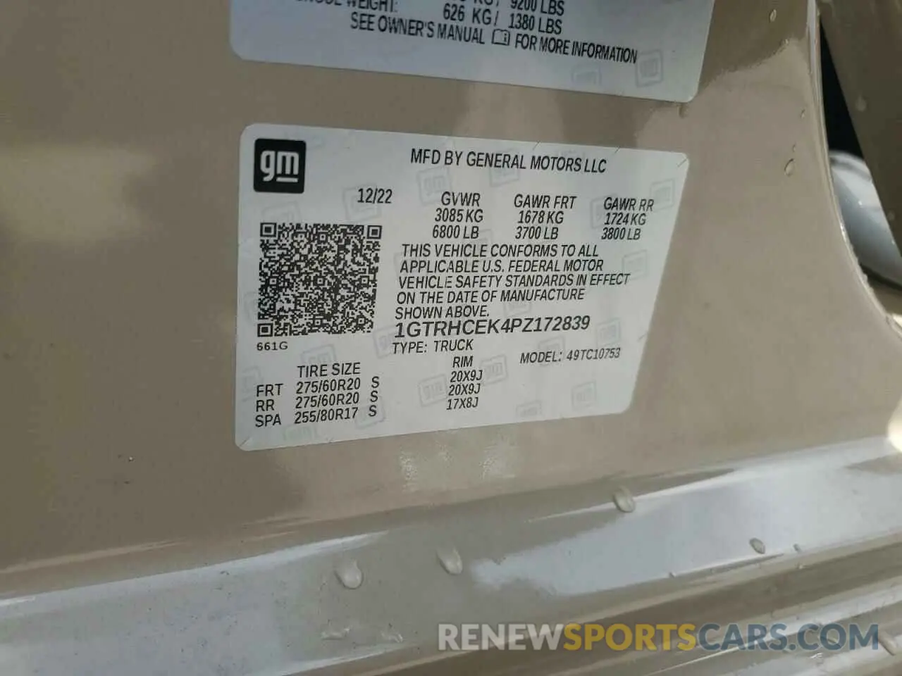 13 Фотография поврежденного автомобиля 1GTRHCEK4PZ172839 GMC SIERRA 2023