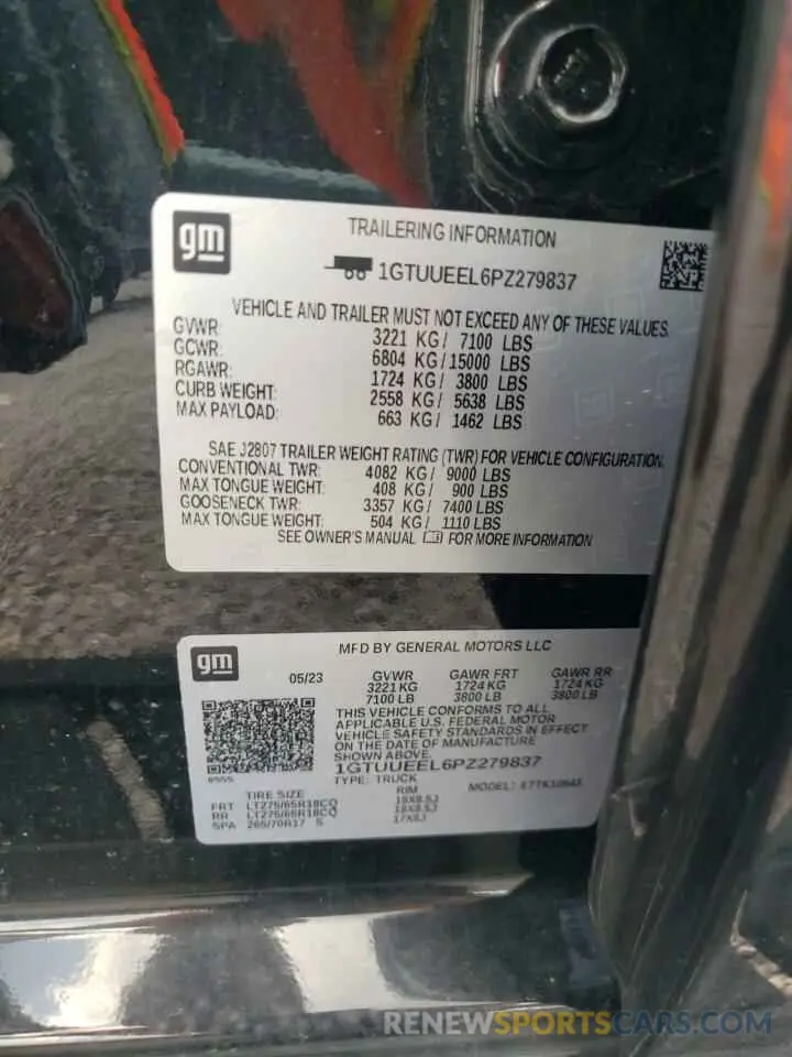 12 Photograph of a damaged car 1GTUUEEL6PZ279837 GMC SIERRA 2023