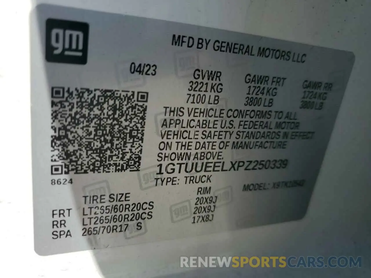 13 Фотография поврежденного автомобиля 1GTUUEELXPZ250339 GMC SIERRA 2023