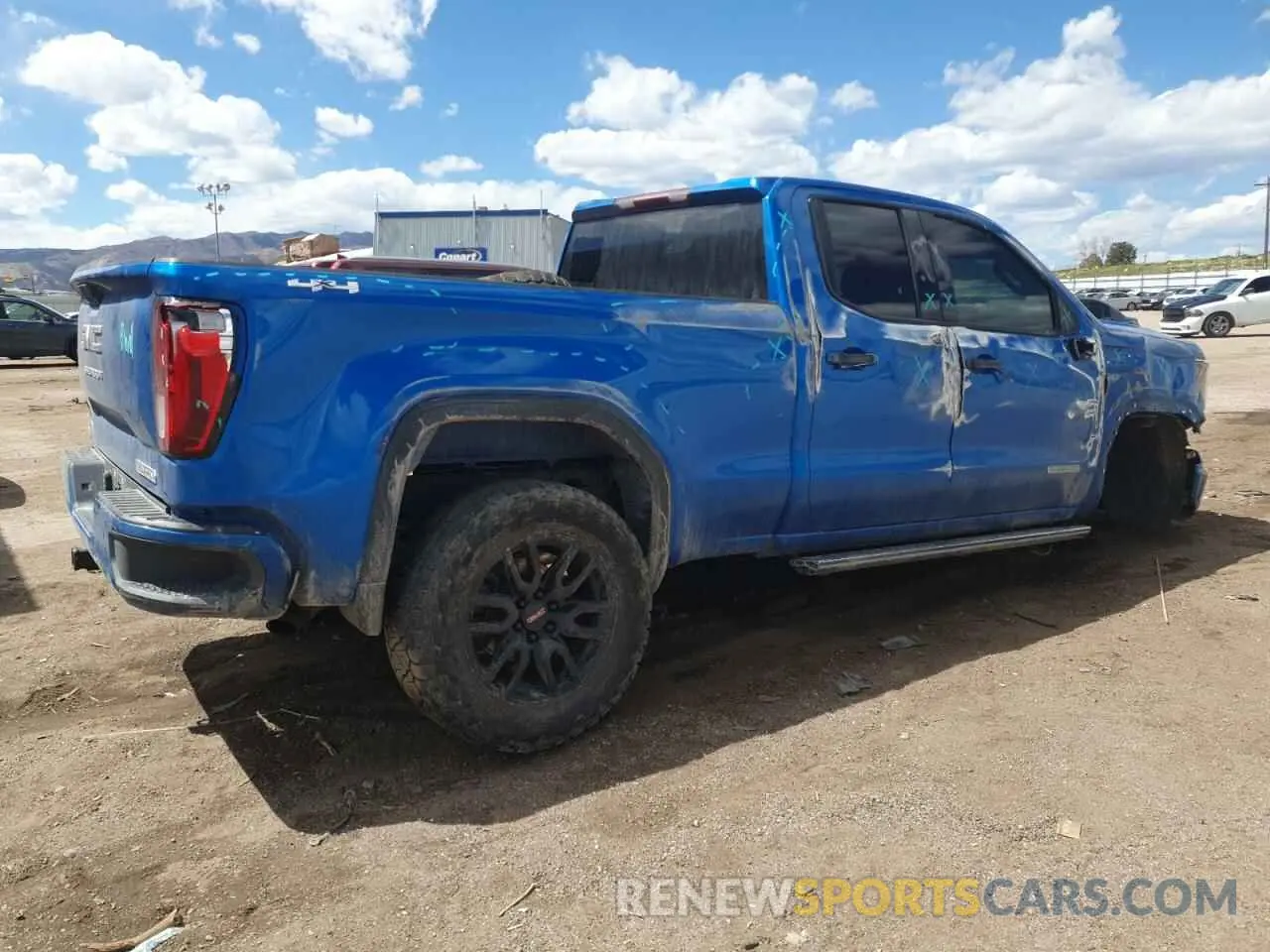 3 Photograph of a damaged car 1GTVUCE8XPZ279151 GMC SIERRA 2023