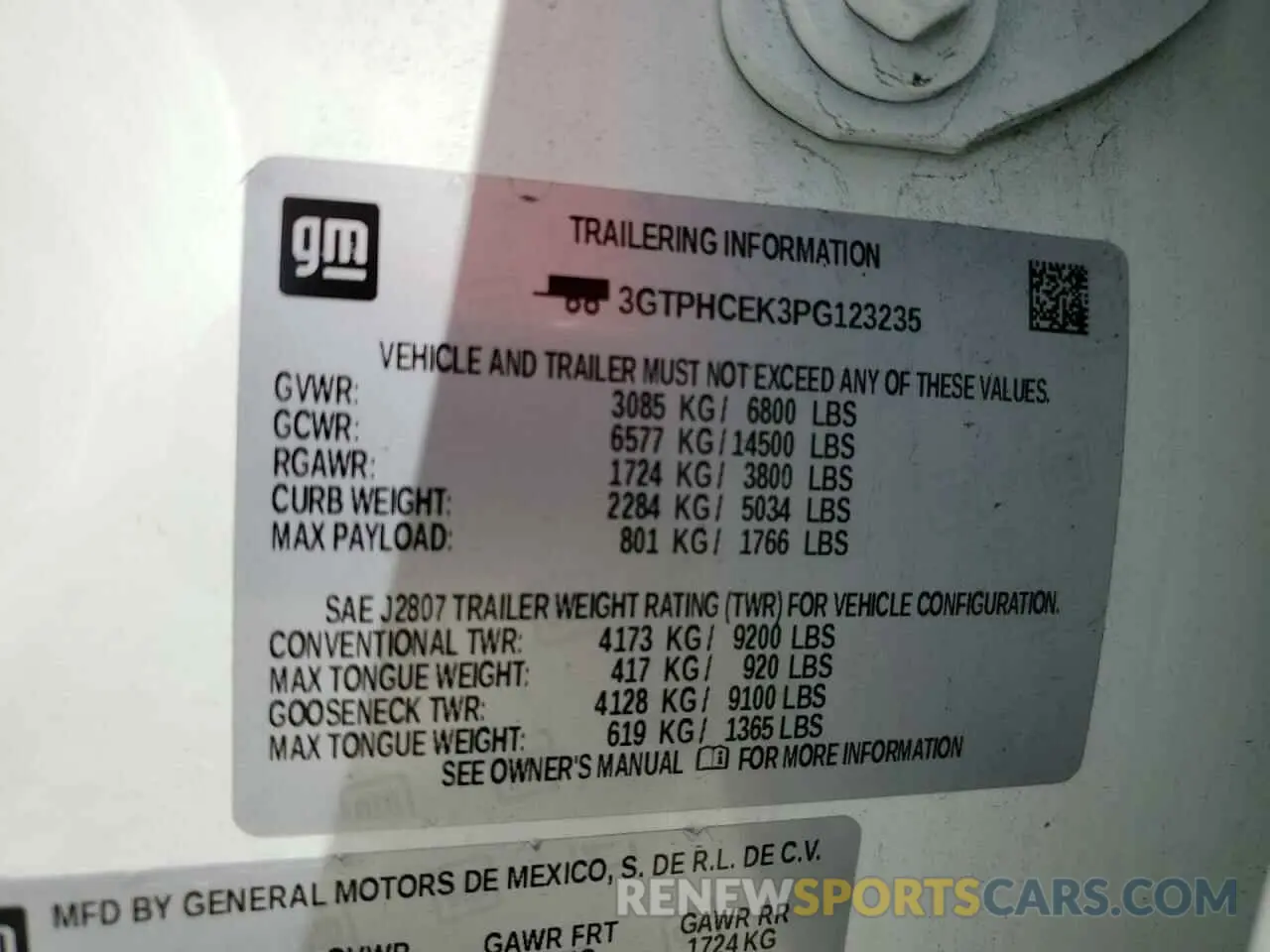 13 Фотография поврежденного автомобиля 3GTPHCEK3PG123235 GMC SIERRA 2023