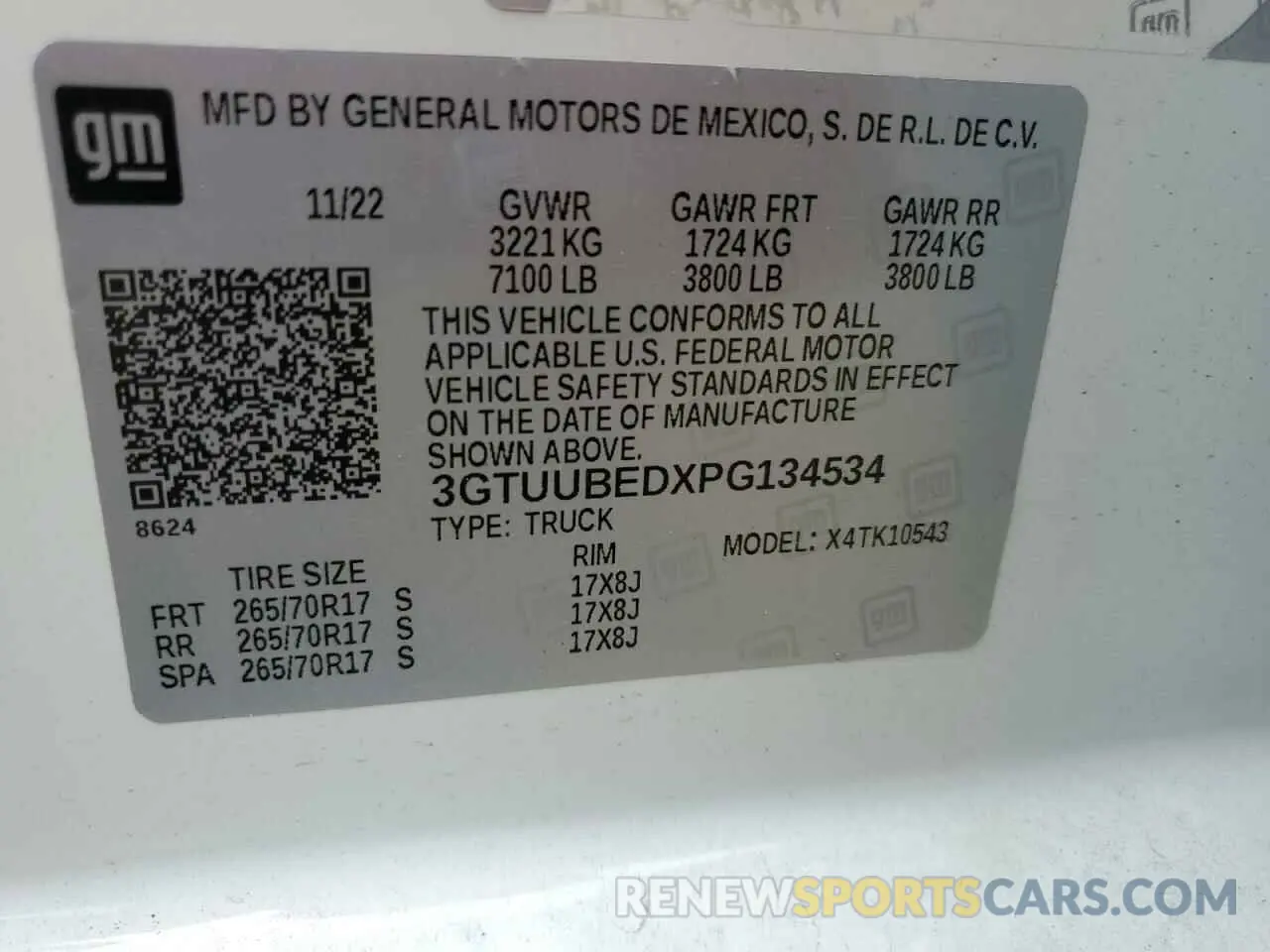 12 Photograph of a damaged car 3GTUUBEDXPG134534 GMC SIERRA 2023