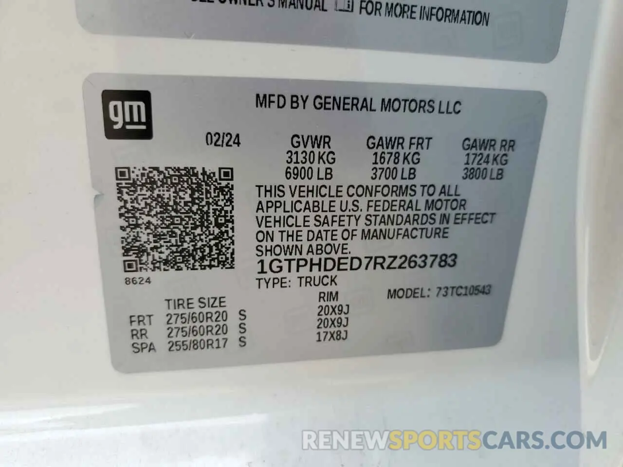 15 Фотография поврежденного автомобиля 1GTPHDED7RZ263783 GMC SIERRA 2024