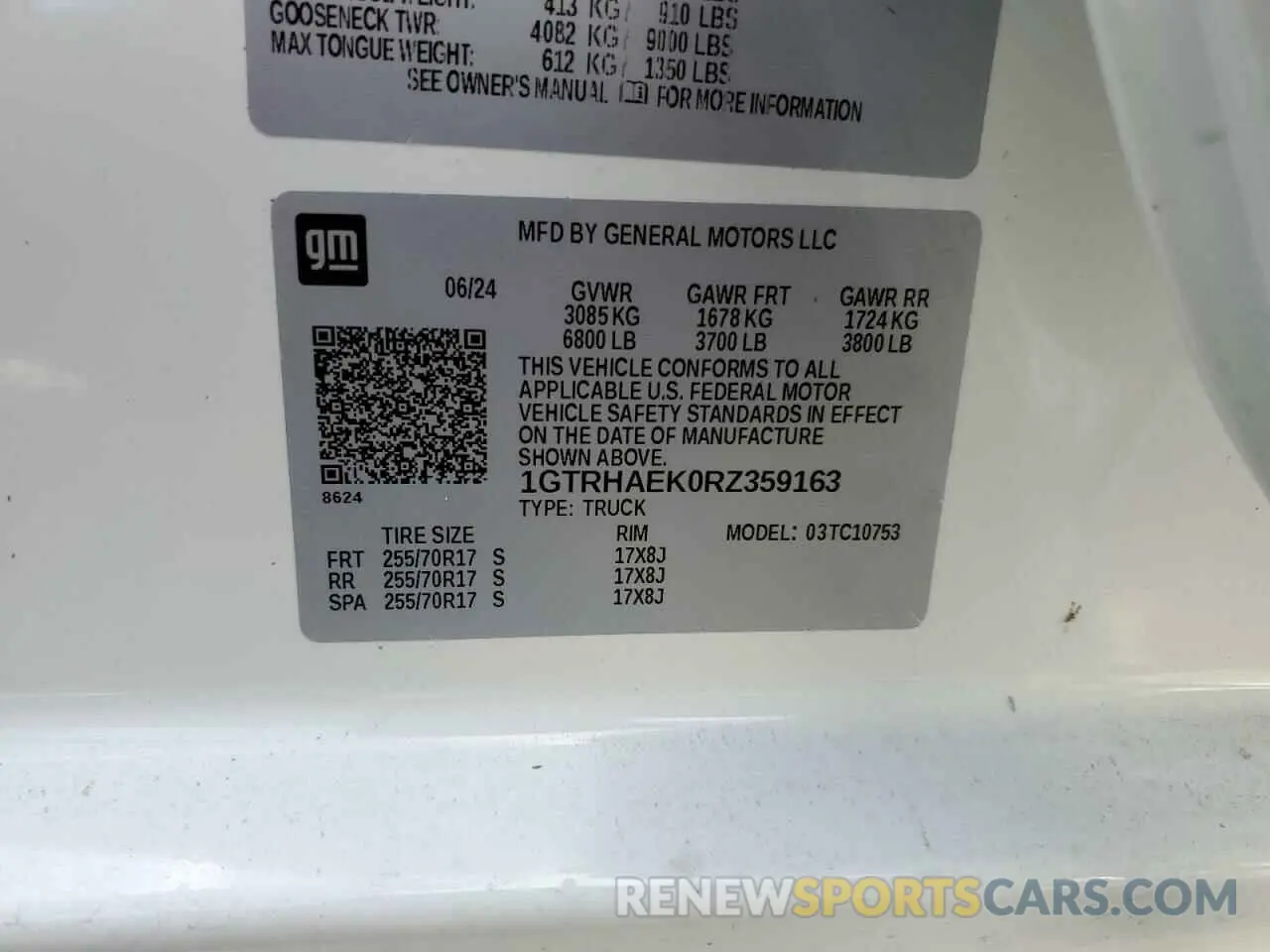 12 Photograph of a damaged car 1GTRHAEK0RZ359163 GMC SIERRA 2024