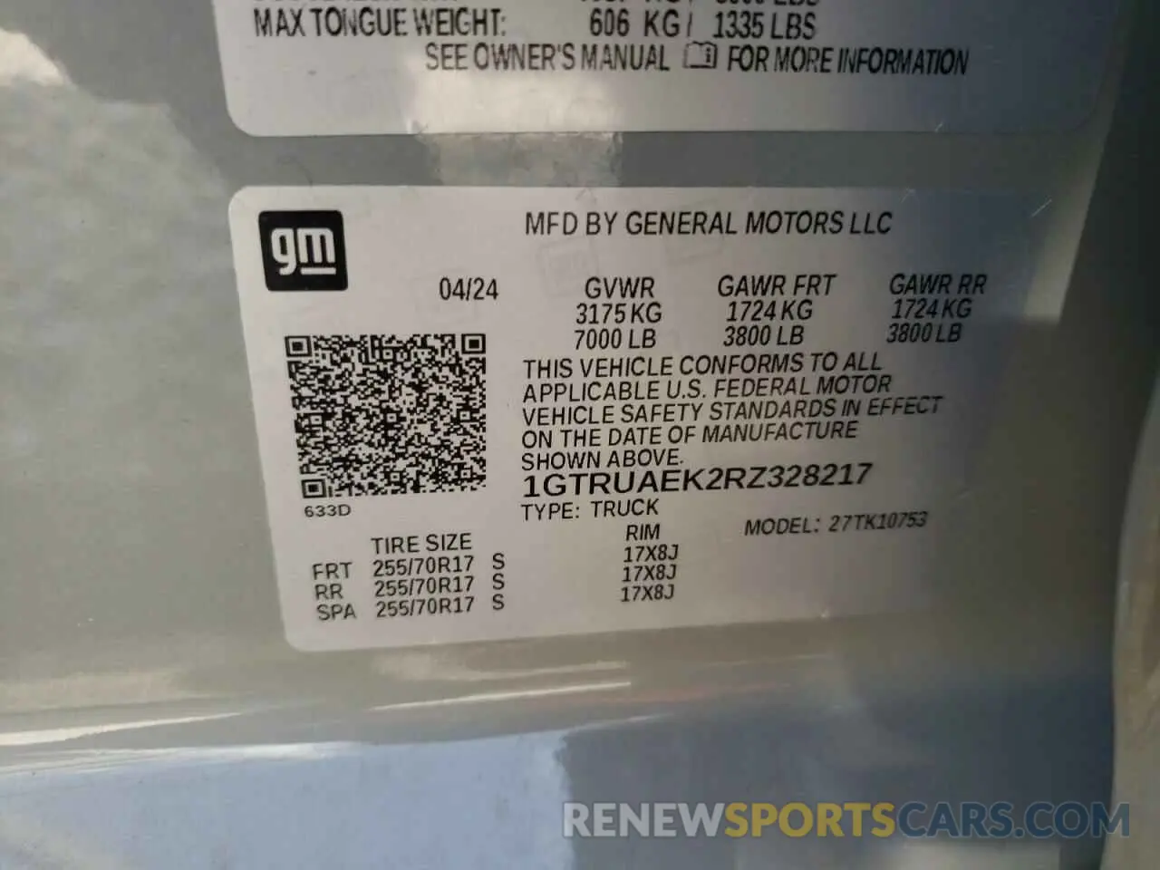 14 Photograph of a damaged car 1GTRUAEK2RZ328217 GMC SIERRA 2024