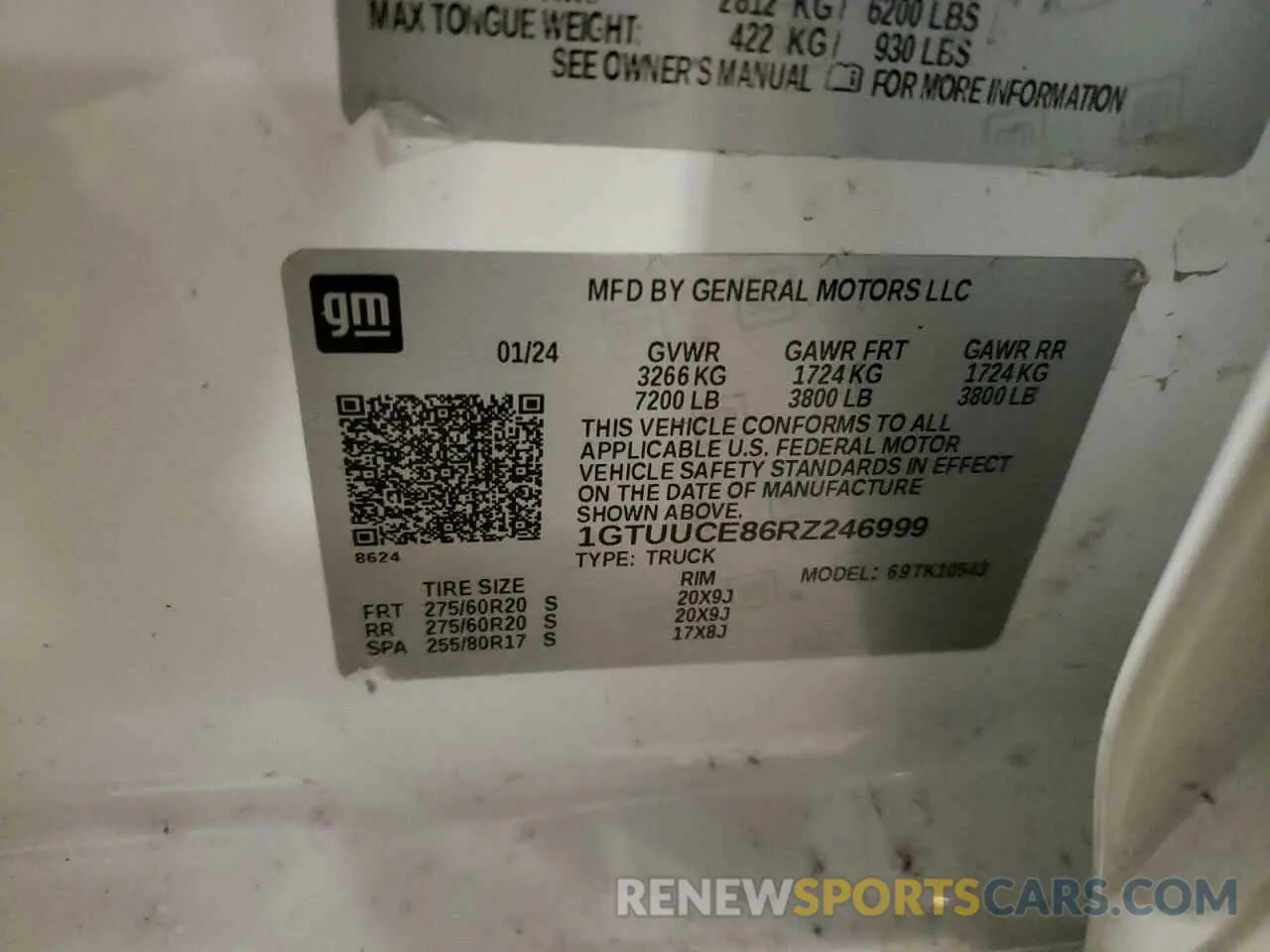 14 Фотография поврежденного автомобиля 1GTUUCE86RZ246999 GMC SIERRA 2024