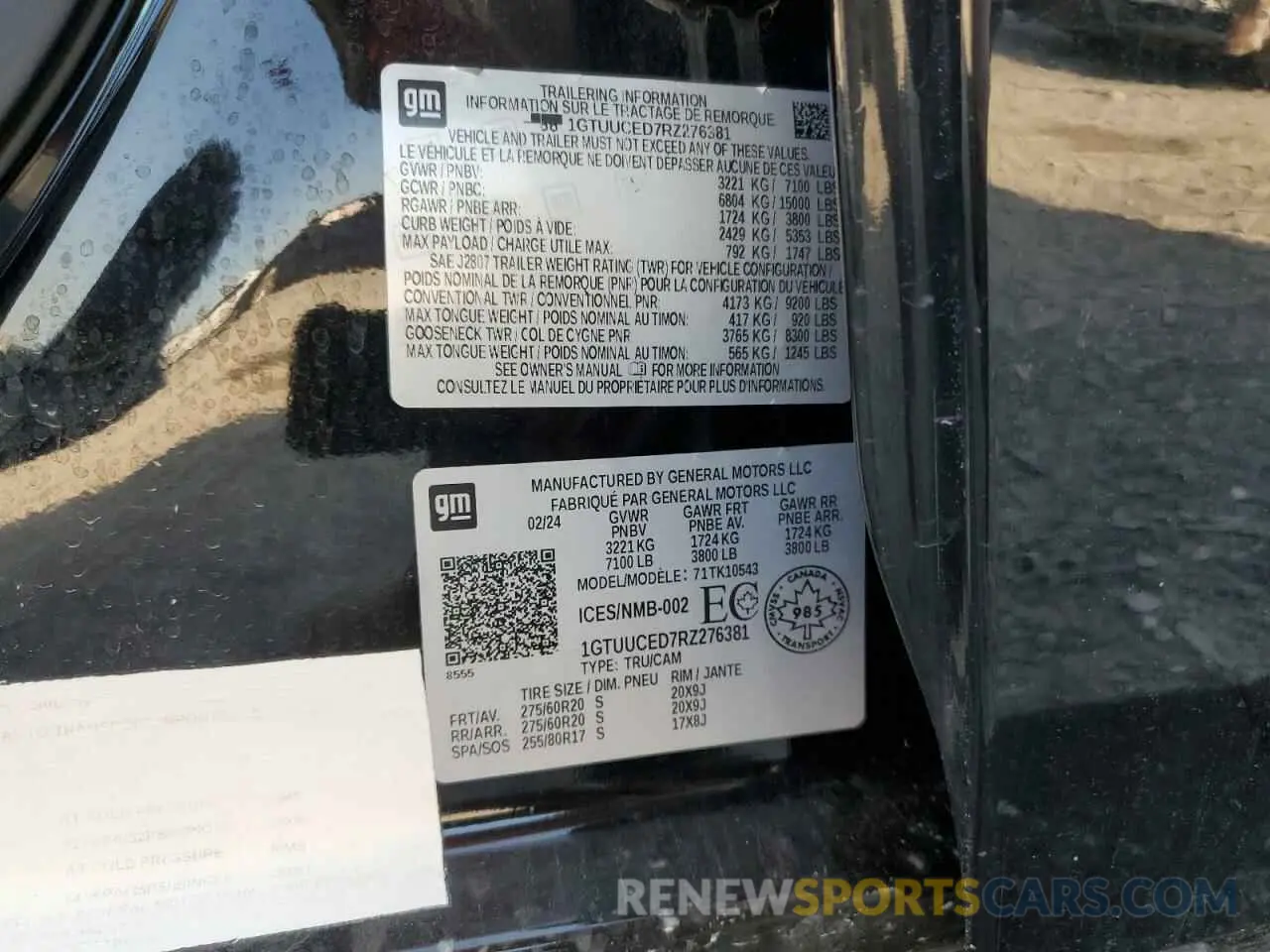14 Photograph of a damaged car 1GTUUCED7RZ276381 GMC SIERRA 2024