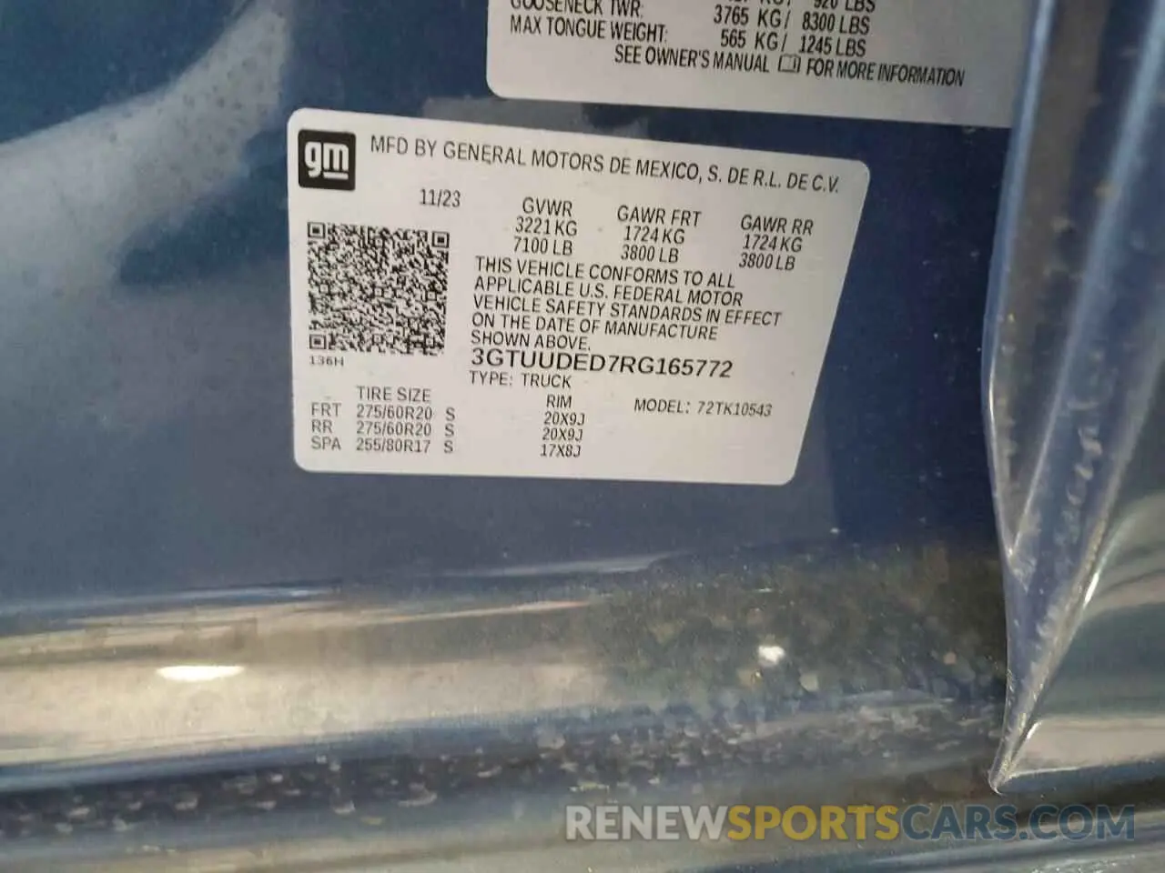 14 Фотография поврежденного автомобиля 3GTUUDED7RG165772 GMC SIERRA 2024