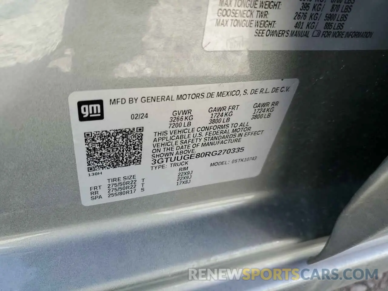 12 Фотография поврежденного автомобиля 3GTUUGE80RG270335 GMC SIERRA 2024