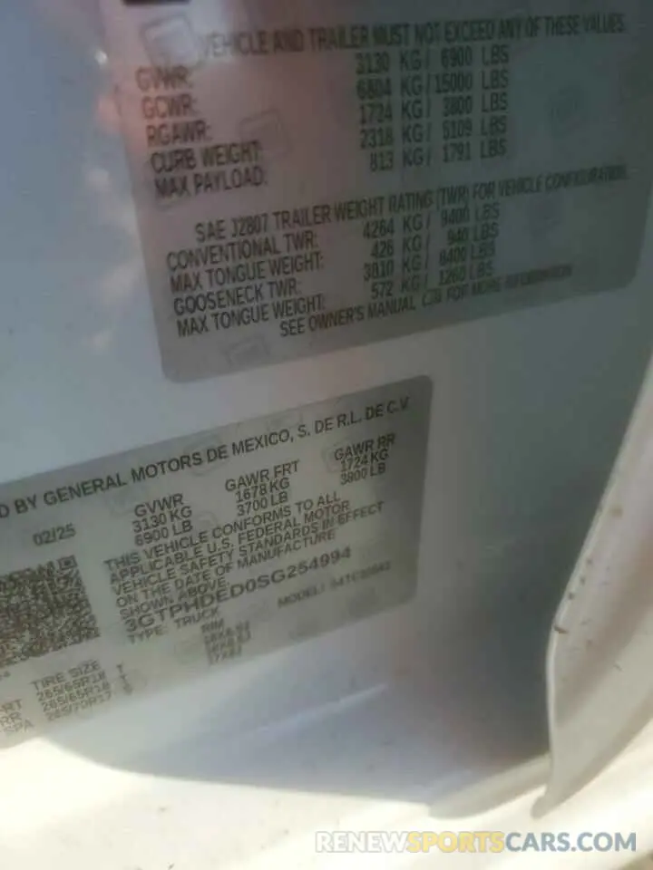 12 Фотография поврежденного автомобиля 3GTPHDED0SG254994 GMC SIERRA 2025