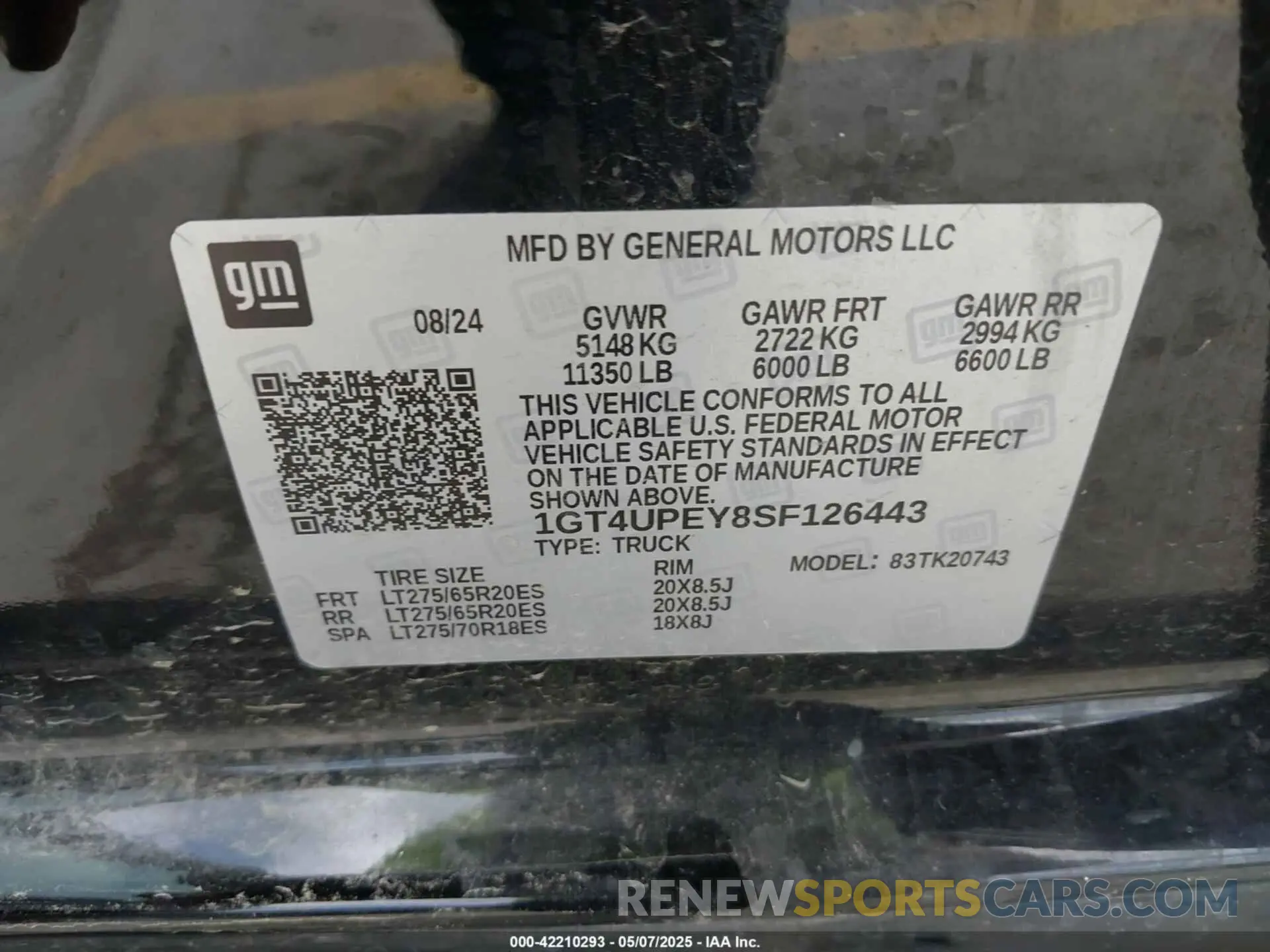 9 Фотография поврежденного автомобиля 1GT4UPEY8SF126443 GMC SIERRA 2500HD 2025