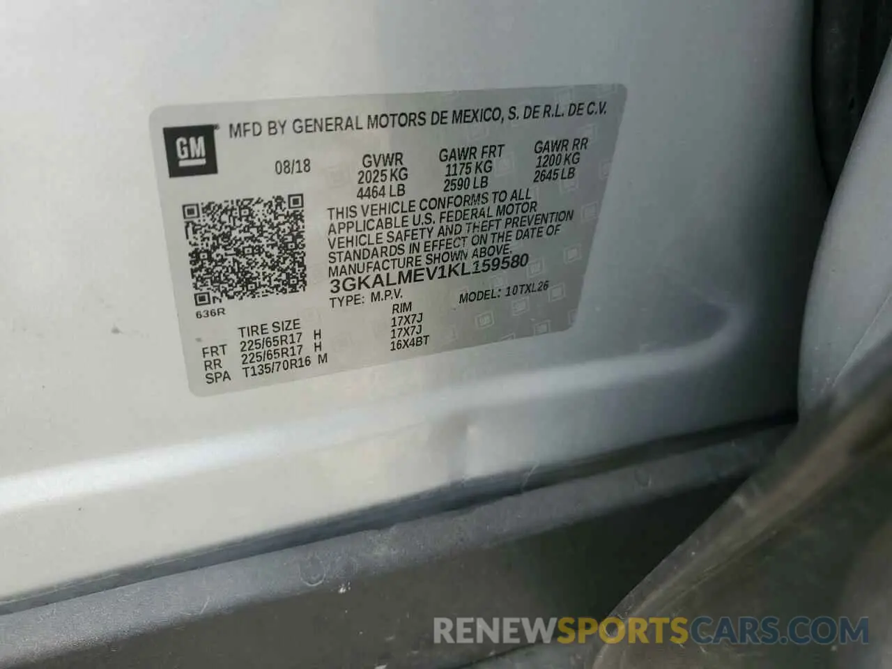 13 Photograph of a damaged car 3GKALMEV1KL159580 GMC TERRAIN 2019