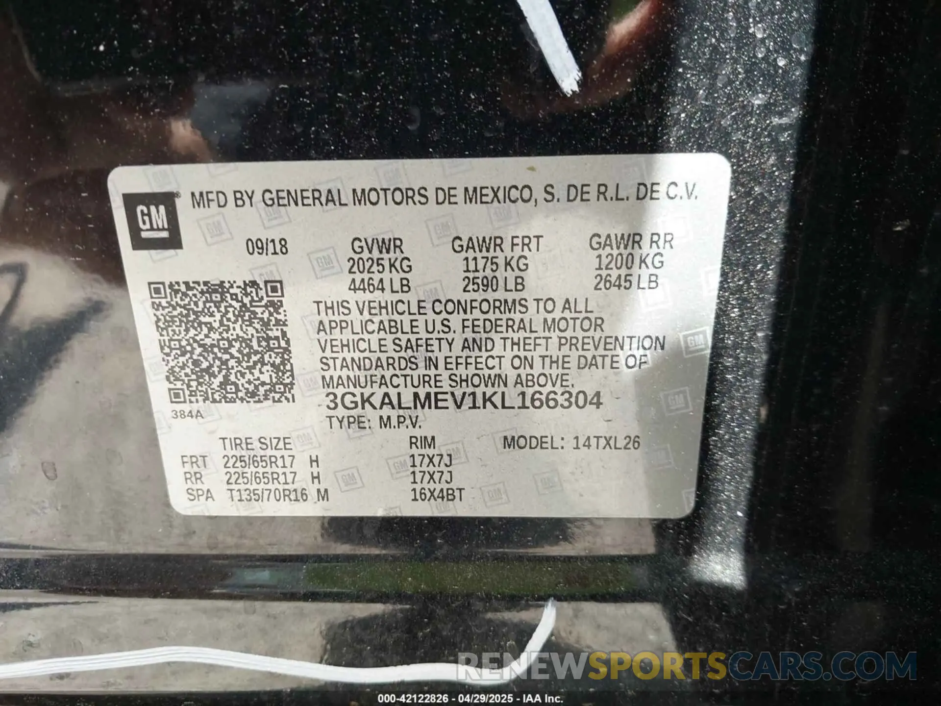9 Фотография поврежденного автомобиля 3GKALMEV1KL166304 GMC TERRAIN 2019