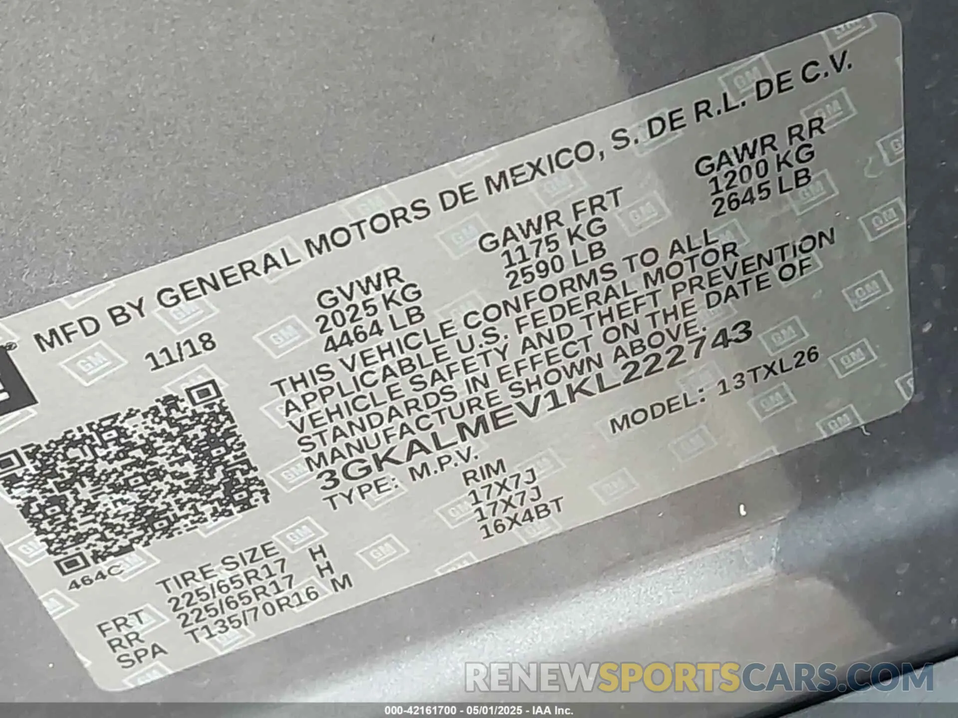 9 Photograph of a damaged car 3GKALMEV1KL222743 GMC TERRAIN 2019