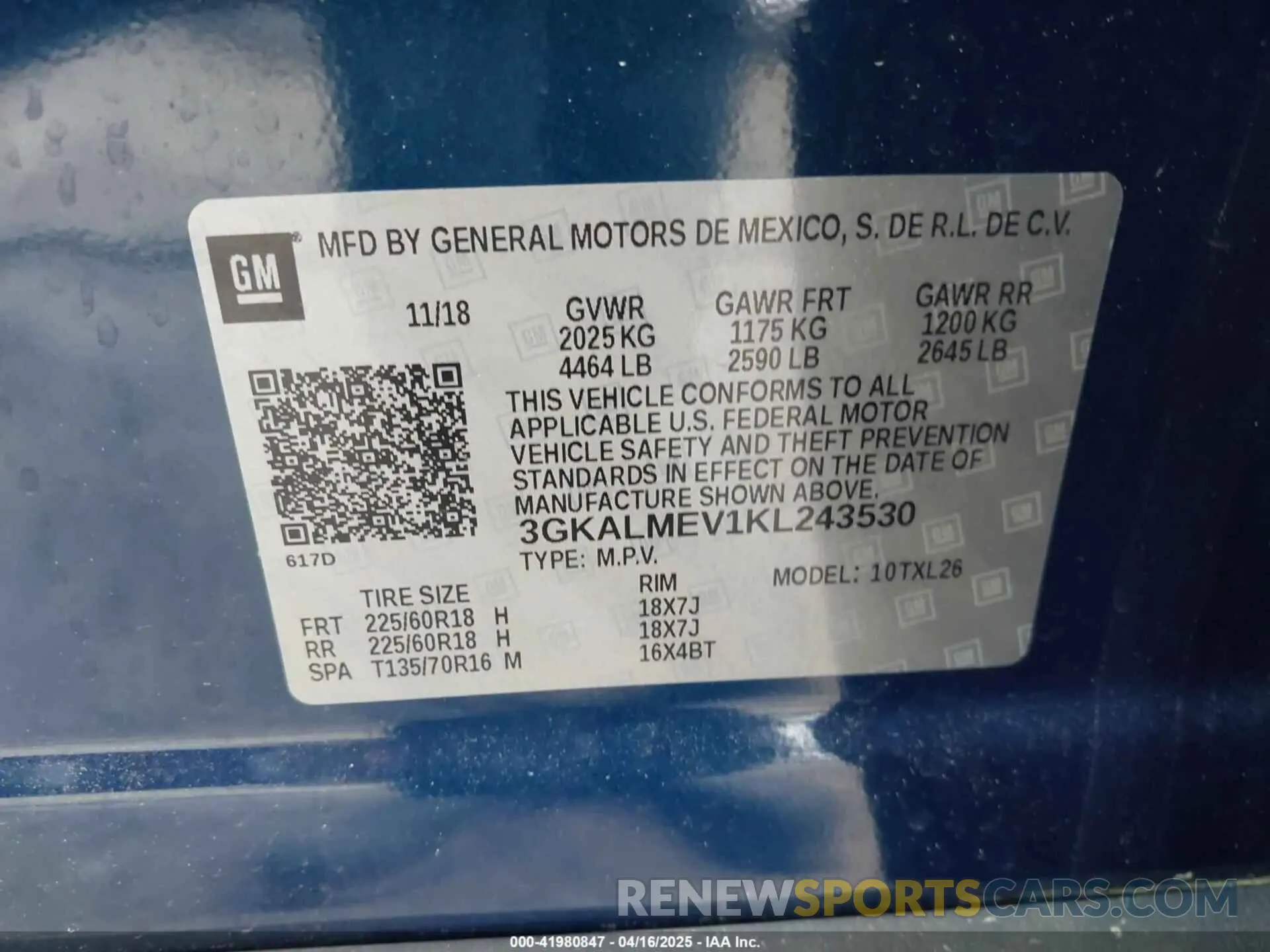 9 Фотография поврежденного автомобиля 3GKALMEV1KL243530 GMC TERRAIN 2019