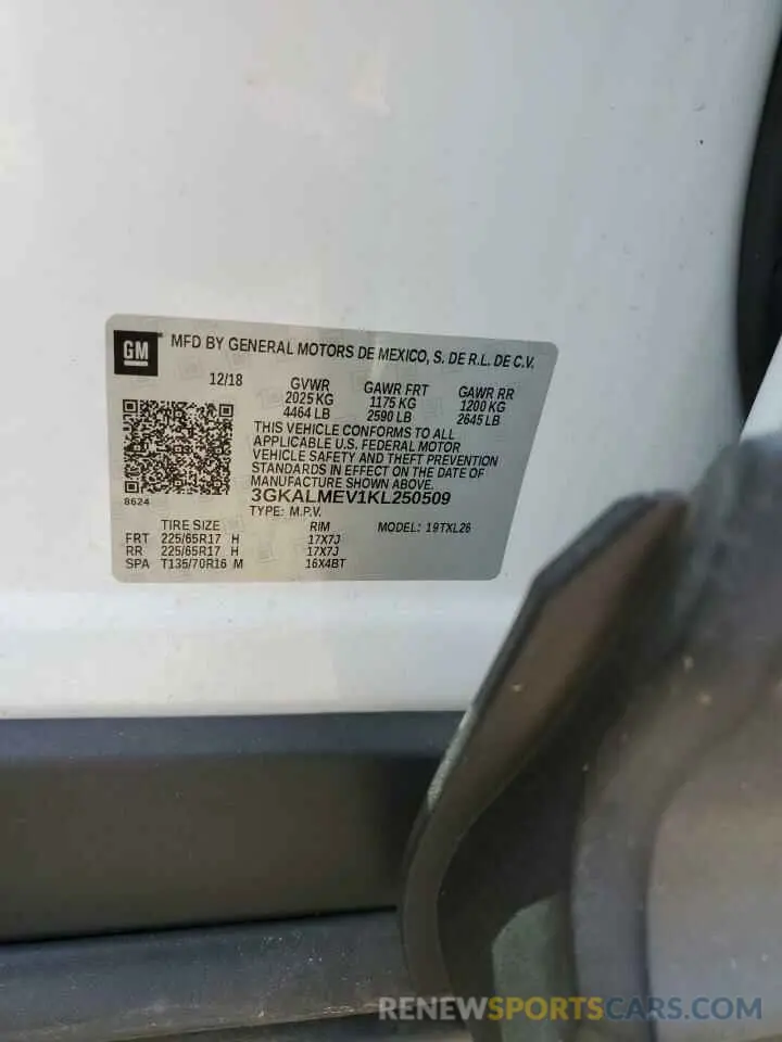 14 Photograph of a damaged car 3GKALMEV1KL250509 GMC TERRAIN 2019