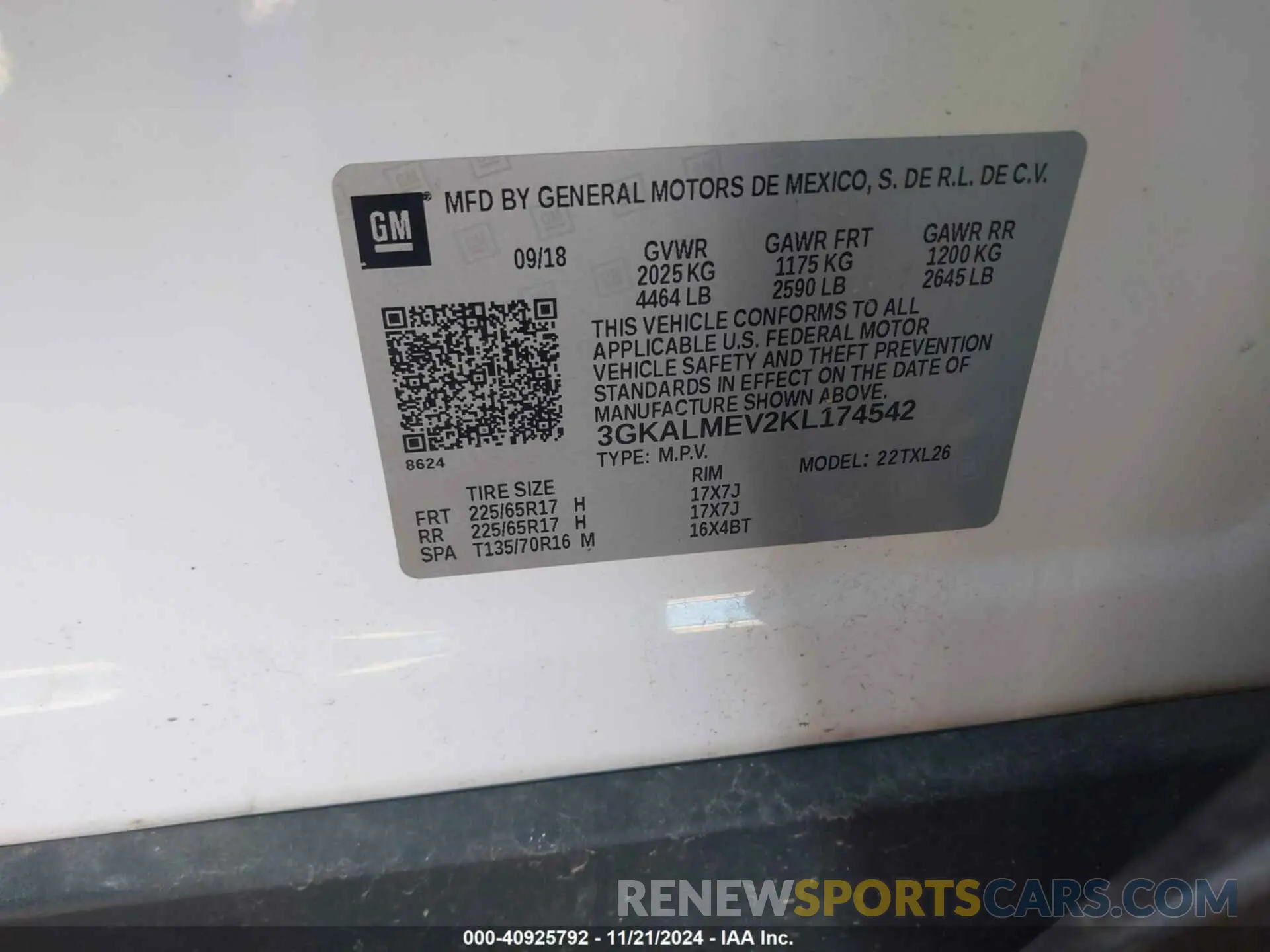 9 Photograph of a damaged car 3GKALMEV2KL174542 GMC TERRAIN 2019