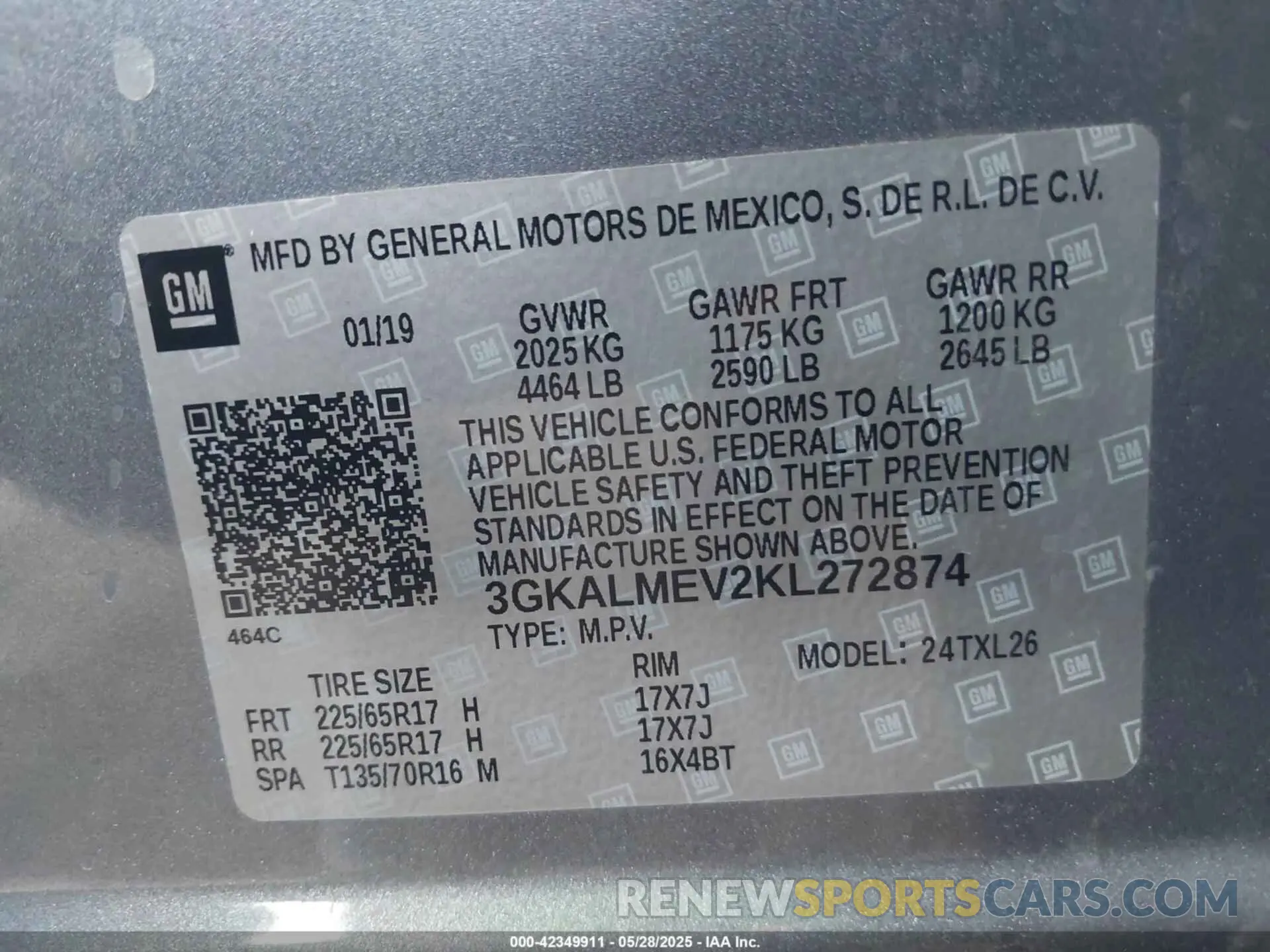 9 Photograph of a damaged car 3GKALMEV2KL272874 GMC TERRAIN 2019
