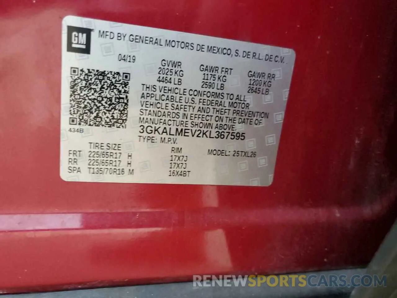 13 Фотография поврежденного автомобиля 3GKALMEV2KL367595 GMC TERRAIN 2019