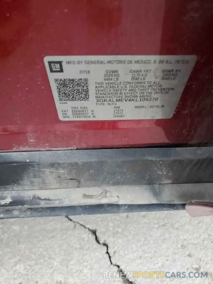13 Photograph of a damaged car 3GKALMEV4KL109370 GMC TERRAIN 2019