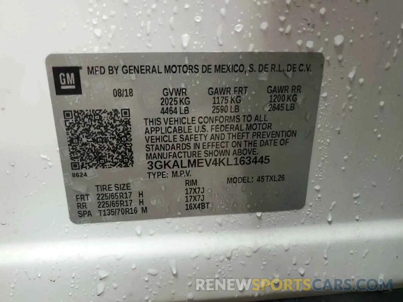 13 Фотография поврежденного автомобиля 3GKALMEV4KL163445 GMC TERRAIN 2019