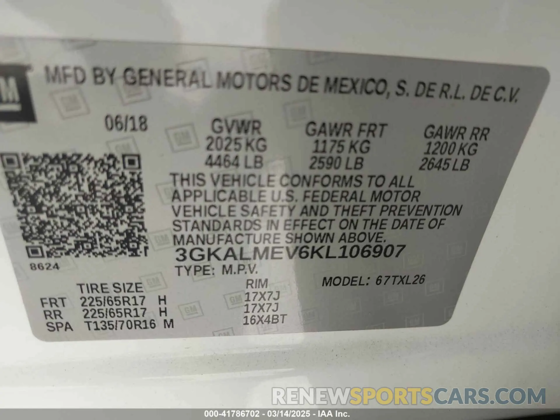 9 Фотография поврежденного автомобиля 3GKALMEV6KL106907 GMC TERRAIN 2019