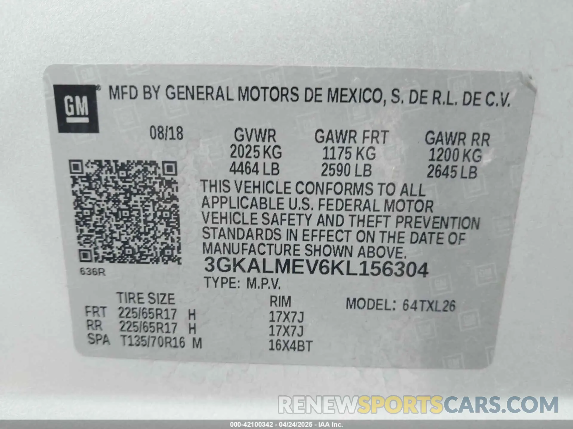 9 Фотография поврежденного автомобиля 3GKALMEV6KL156304 GMC TERRAIN 2019
