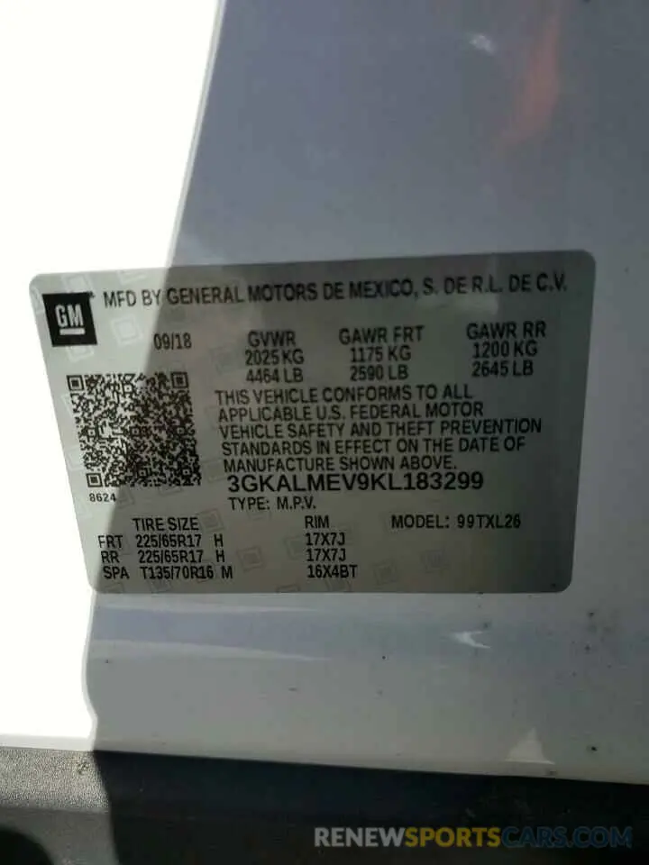 13 Photograph of a damaged car 3GKALMEV9KL183299 GMC TERRAIN 2019
