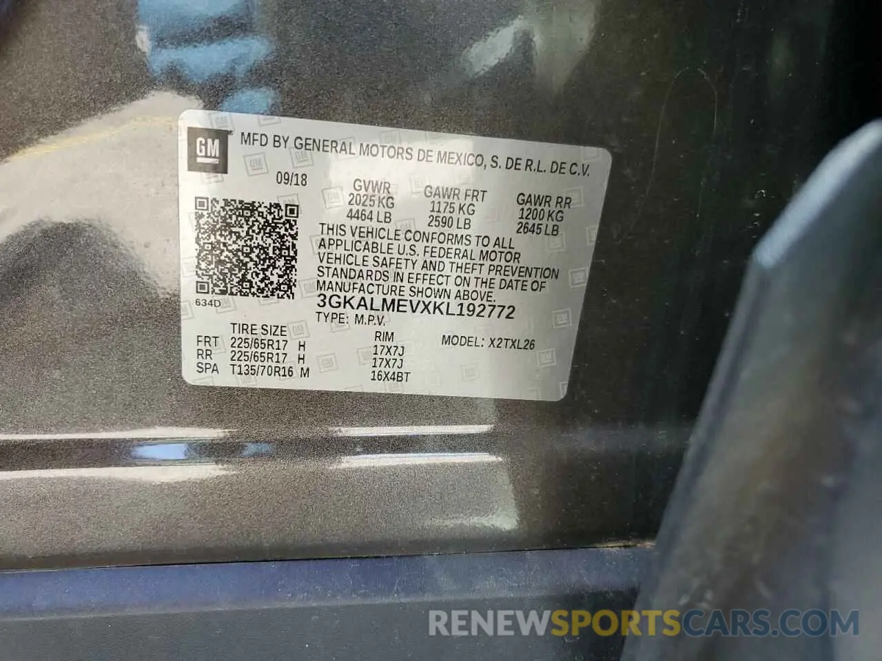 13 Photograph of a damaged car 3GKALMEVXKL192772 GMC TERRAIN 2019
