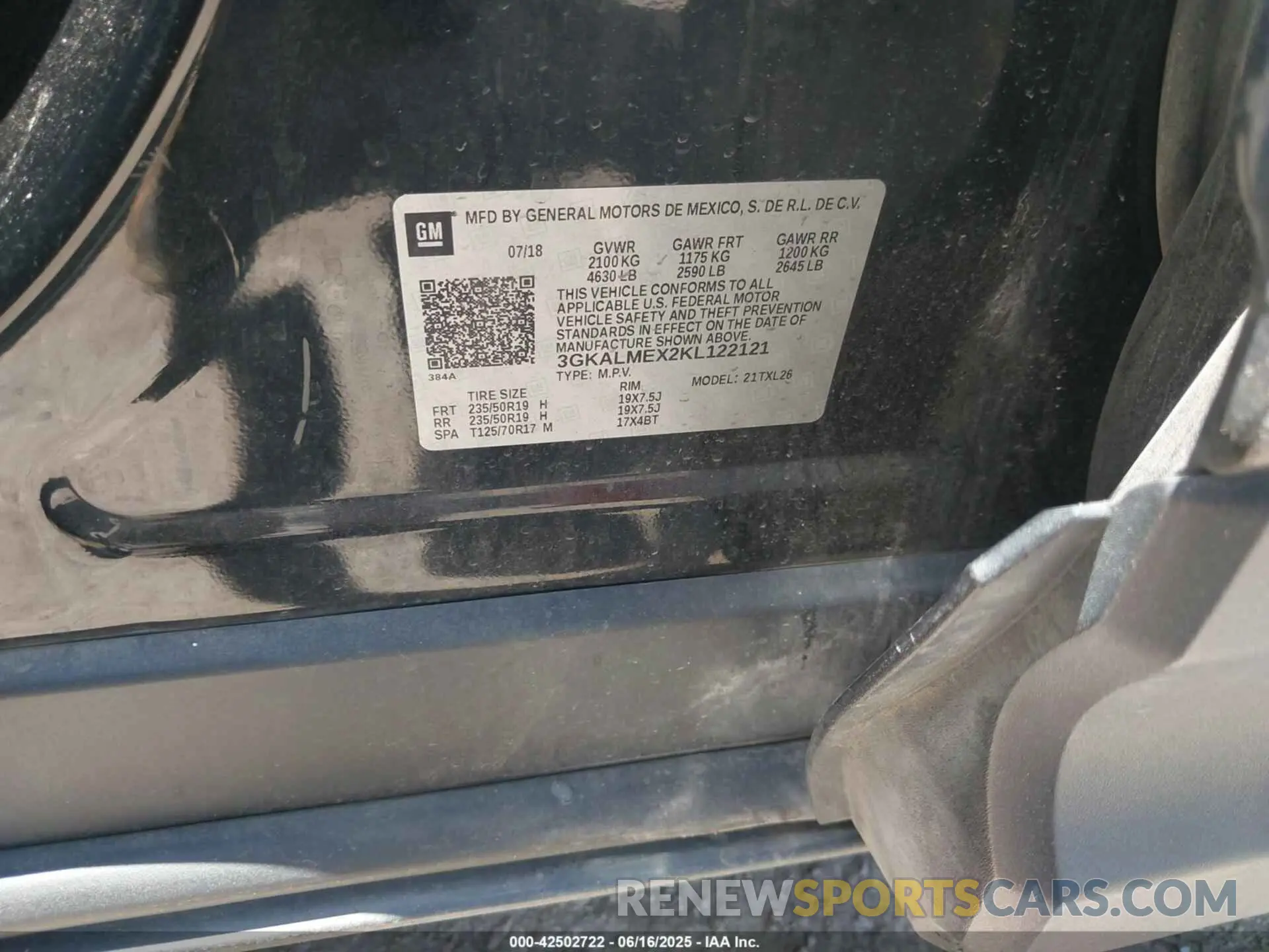 9 Photograph of a damaged car 3GKALMEX2KL122121 GMC TERRAIN 2019