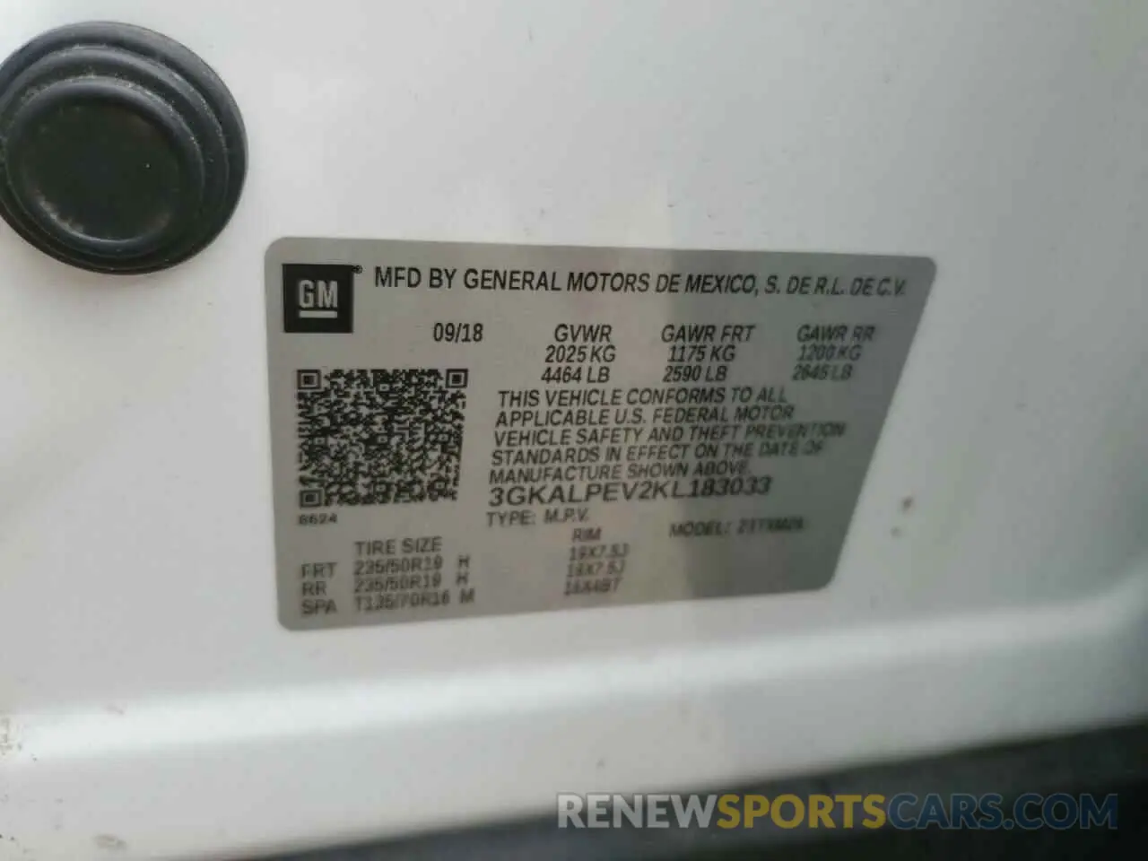 15 Photograph of a damaged car 3GKALPEV2KL183033 GMC TERRAIN 2019