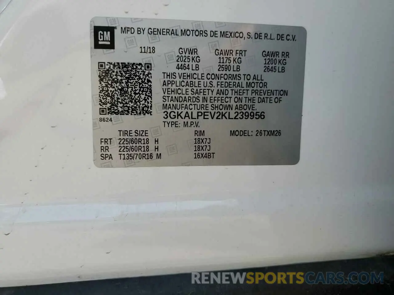 12 Фотография поврежденного автомобиля 3GKALPEV2KL239956 GMC TERRAIN 2019