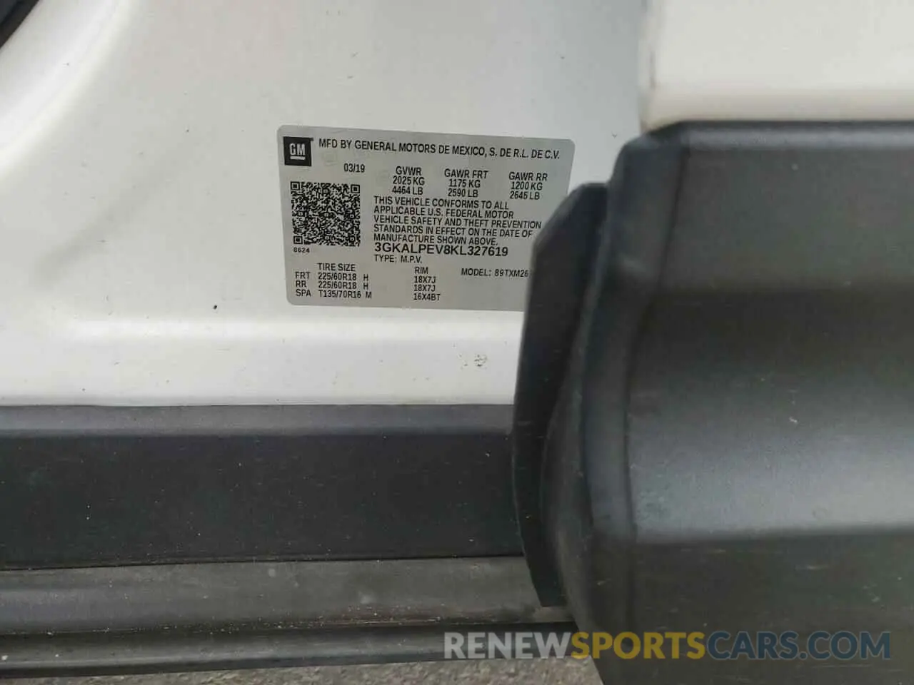 15 Photograph of a damaged car 3GKALPEV8KL327619 GMC TERRAIN 2019