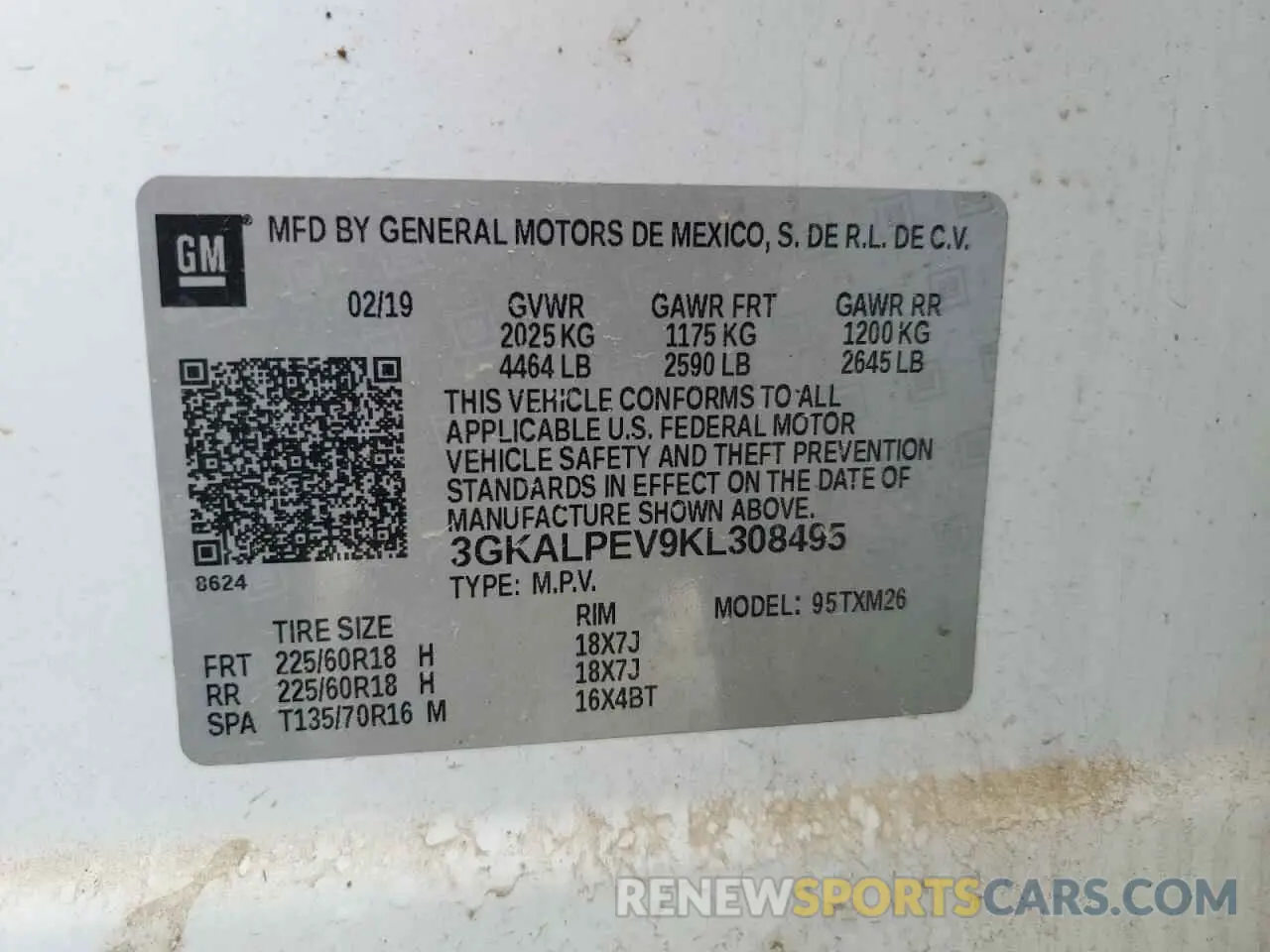 15 Фотография поврежденного автомобиля 3GKALPEV9KL308495 GMC TERRAIN 2019