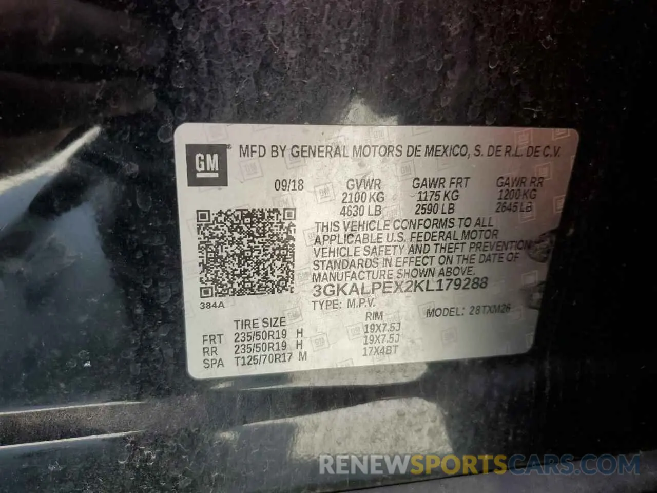 14 Photograph of a damaged car 3GKALPEX2KL179288 GMC TERRAIN 2019