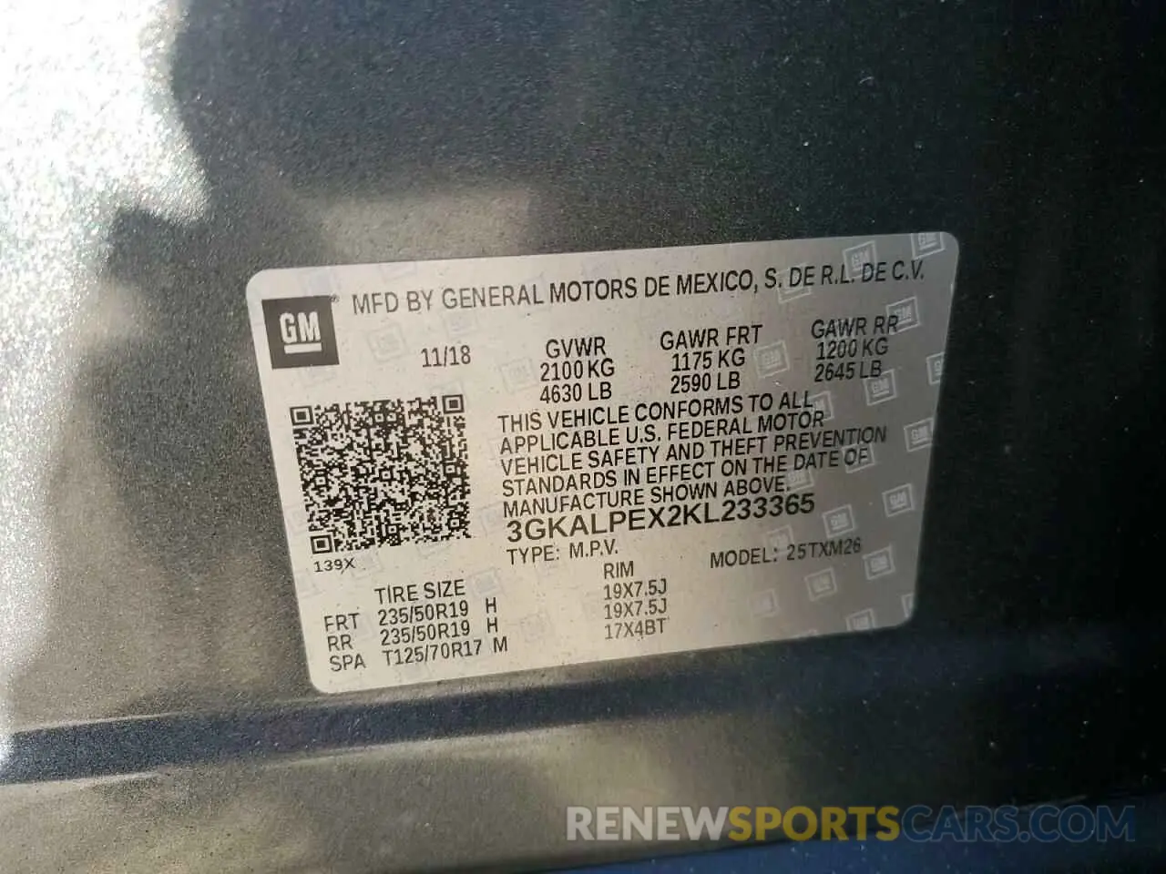 13 Photograph of a damaged car 3GKALPEX2KL233365 GMC TERRAIN 2019