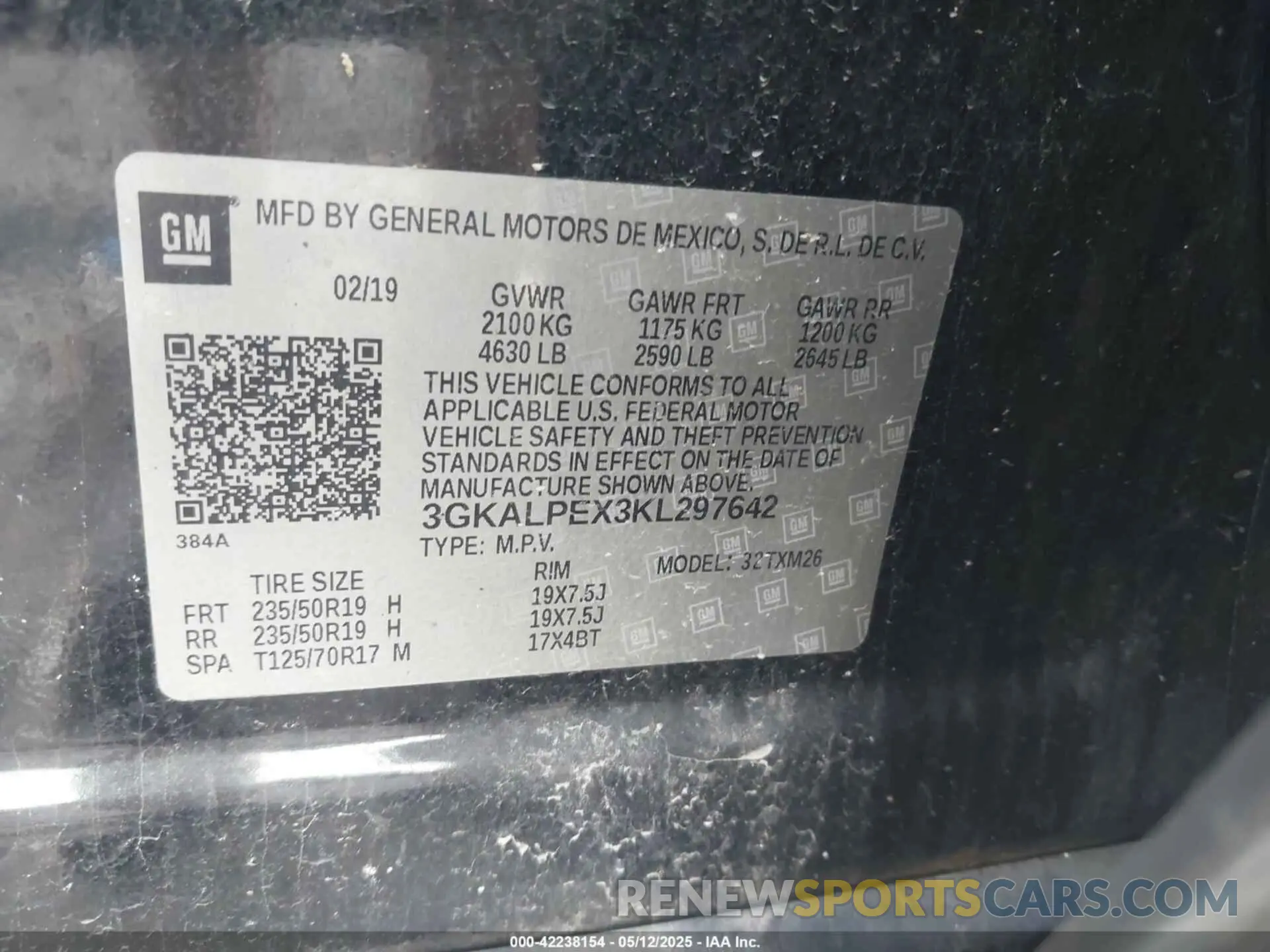 9 Photograph of a damaged car 3GKALPEX3KL297642 GMC TERRAIN 2019