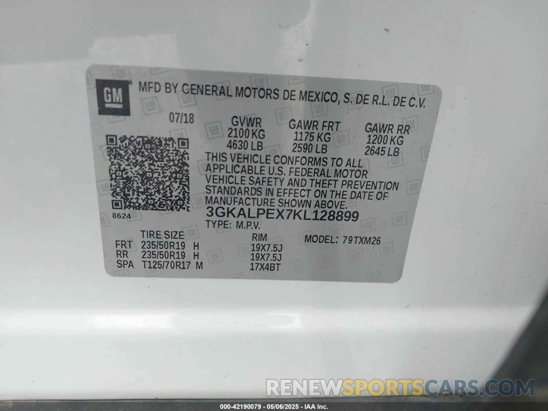 9 Photograph of a damaged car 3GKALPEX7KL128899 GMC TERRAIN 2019