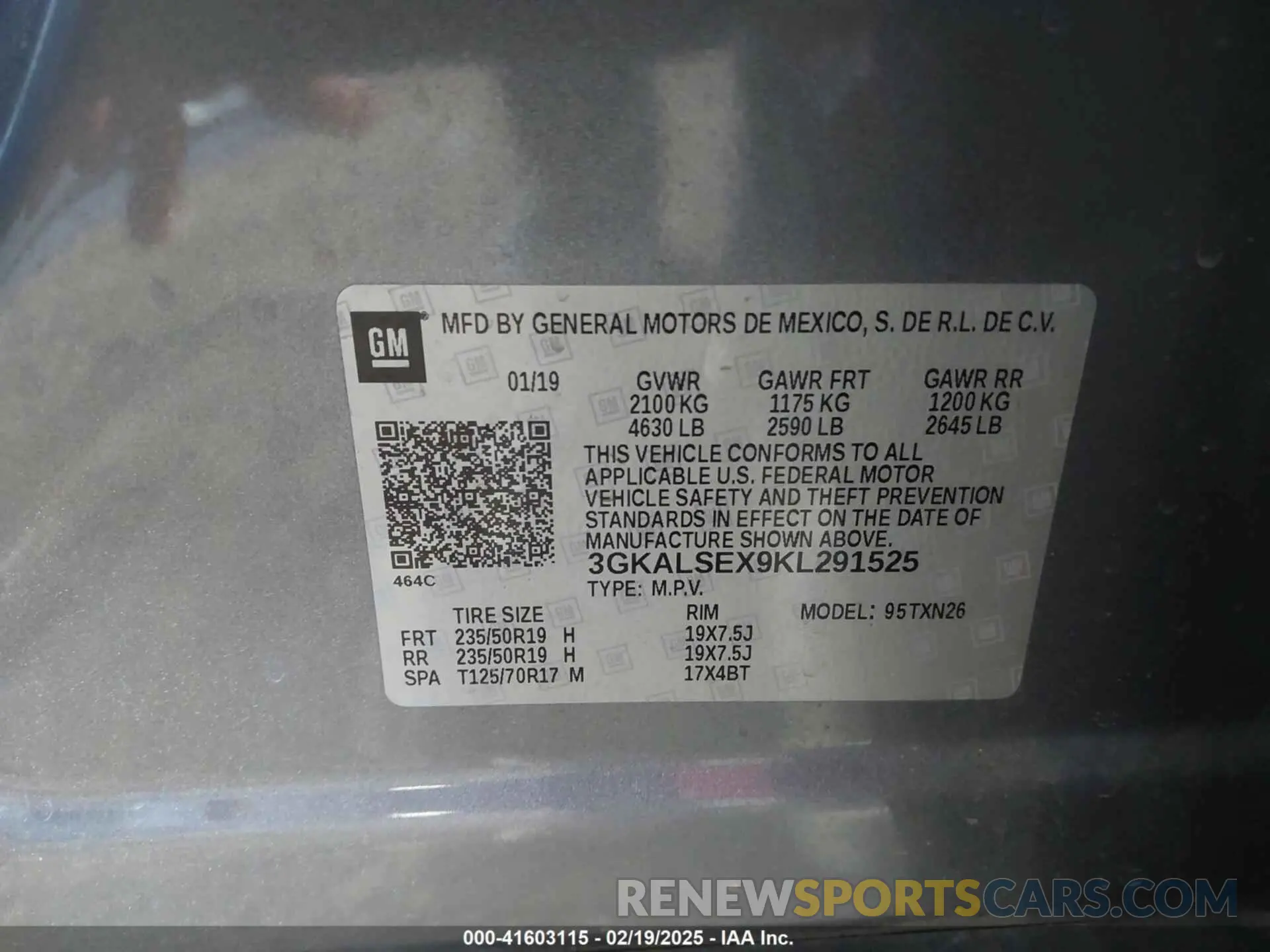 9 Фотография поврежденного автомобиля 3GKALSEX9KL291525 GMC TERRAIN 2019